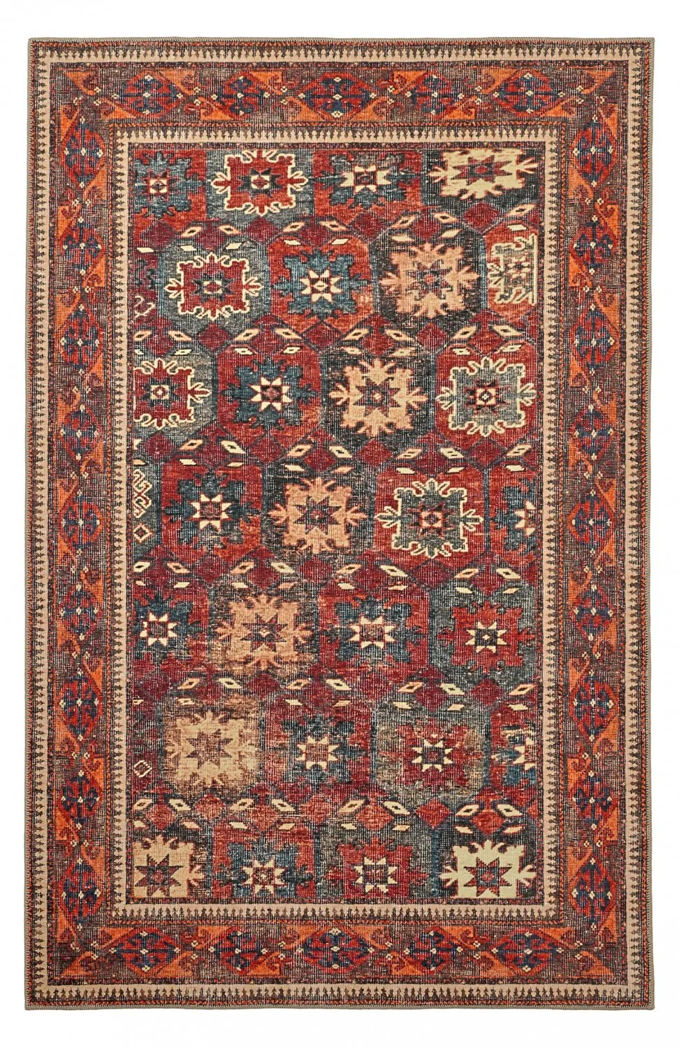 Vlakgeweven vloerkleed - Khalamir (rood)