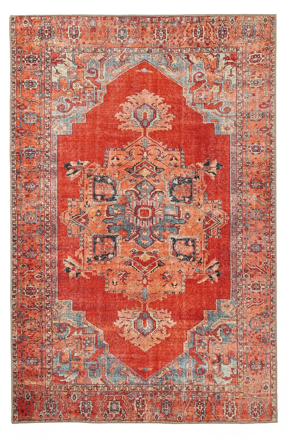 Vlakgeweven vloerkleed - Madevan (rood)
