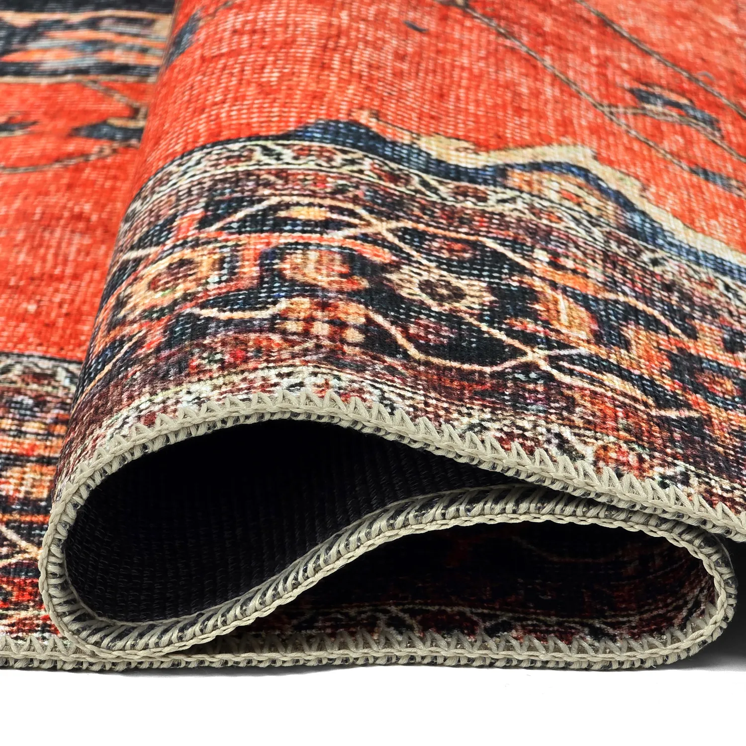 Vlakgeweven vloerkleed - Mandalay (rood)