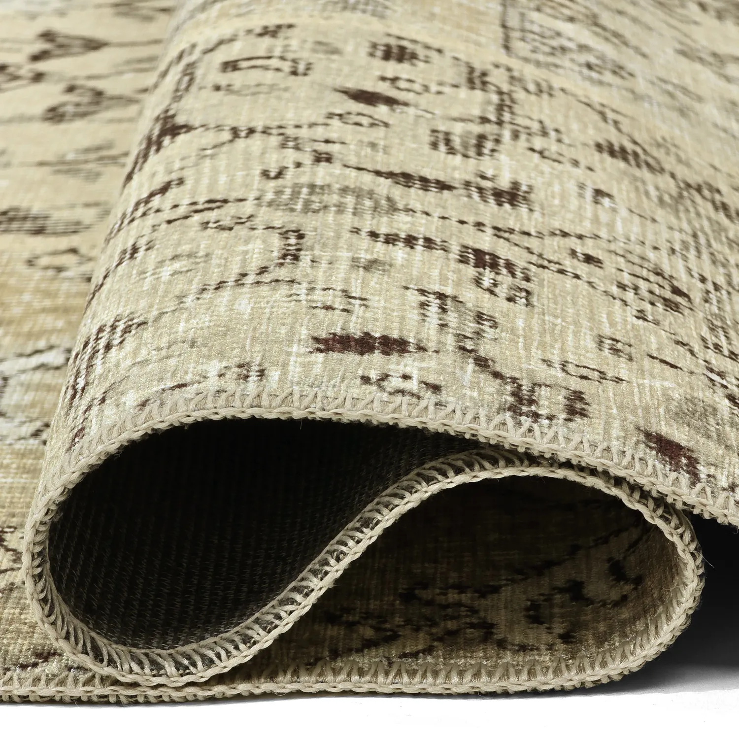 Vlakgeweven vloerkleed - Myrina (beige)