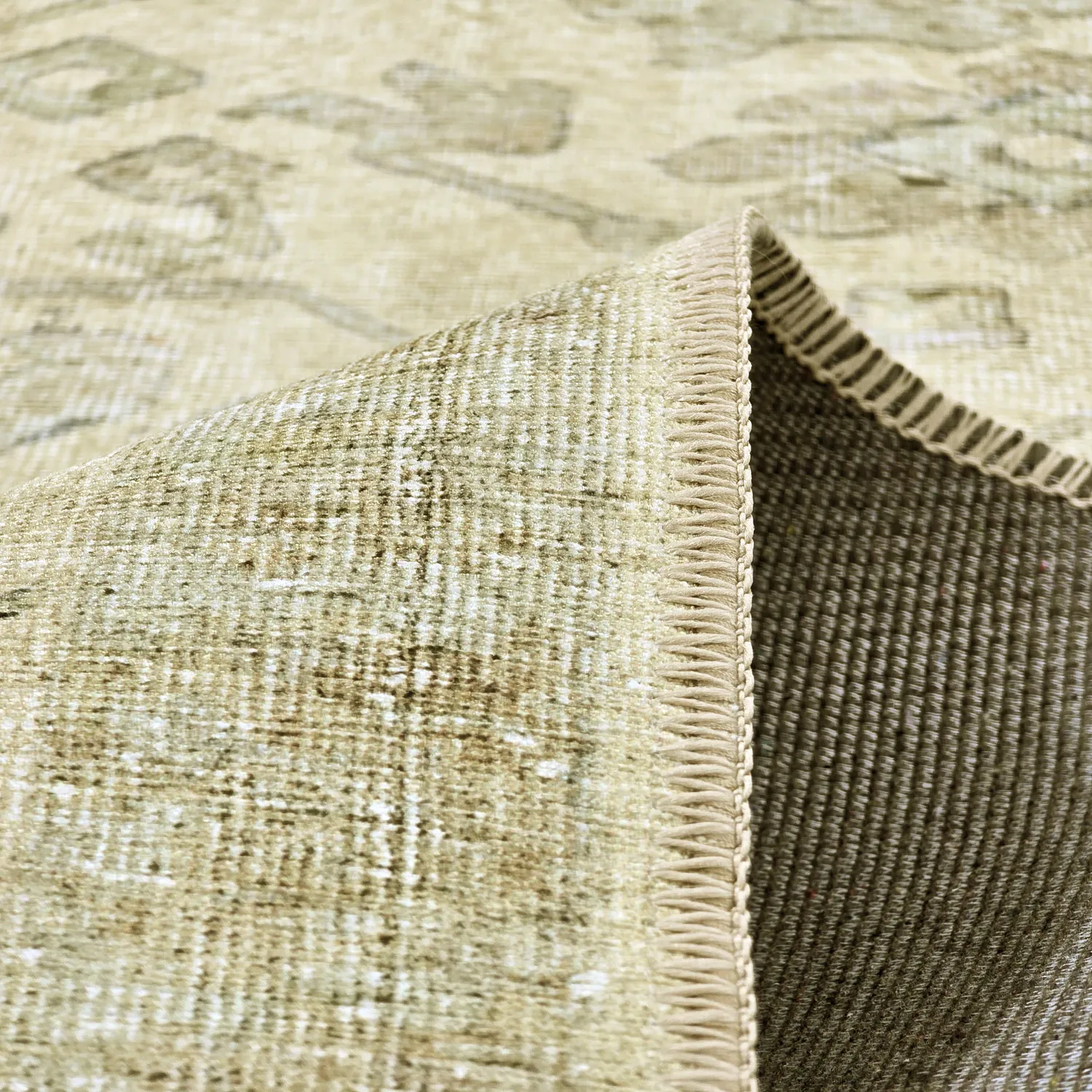 Vlakgeweven vloerkleed - Noura (beige)
