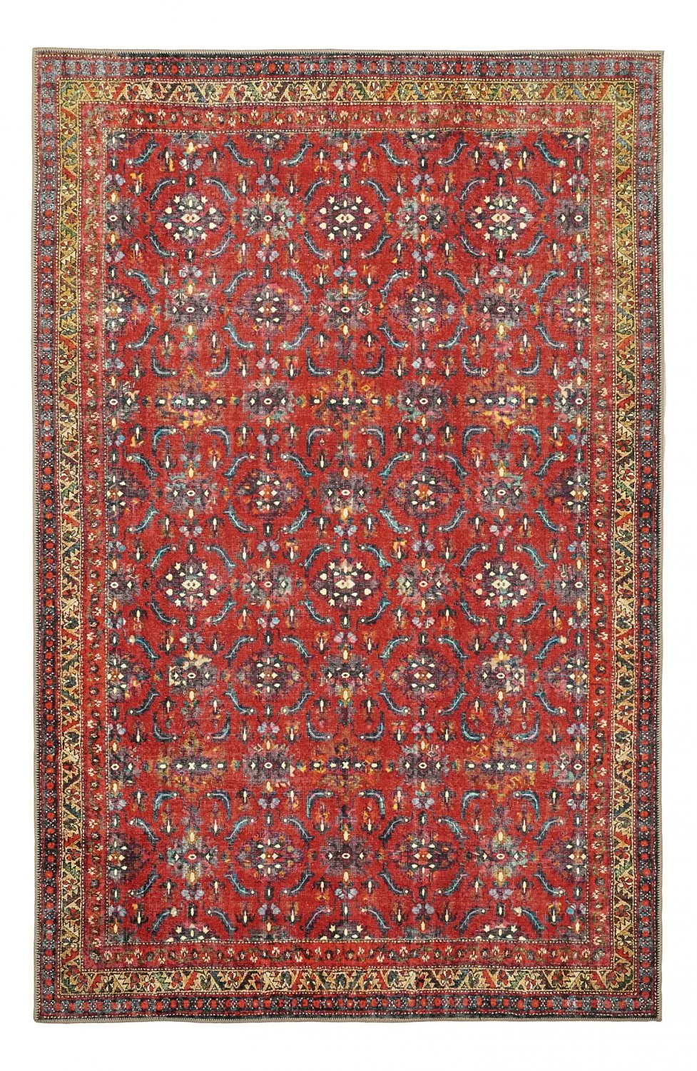 Vlakgeweven vloerkleed - Omarien (rood)