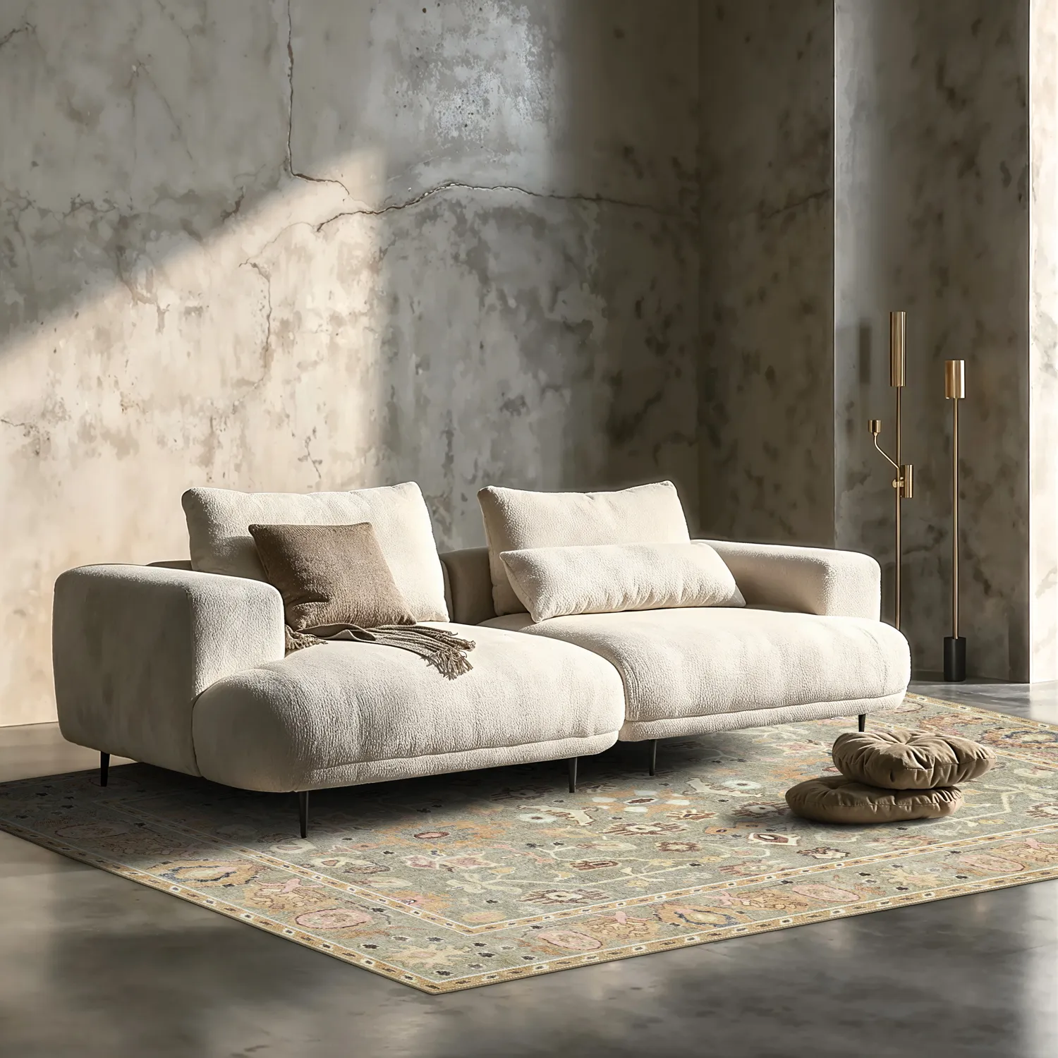 Vlakgeweven vloerkleed - Yara (beige)