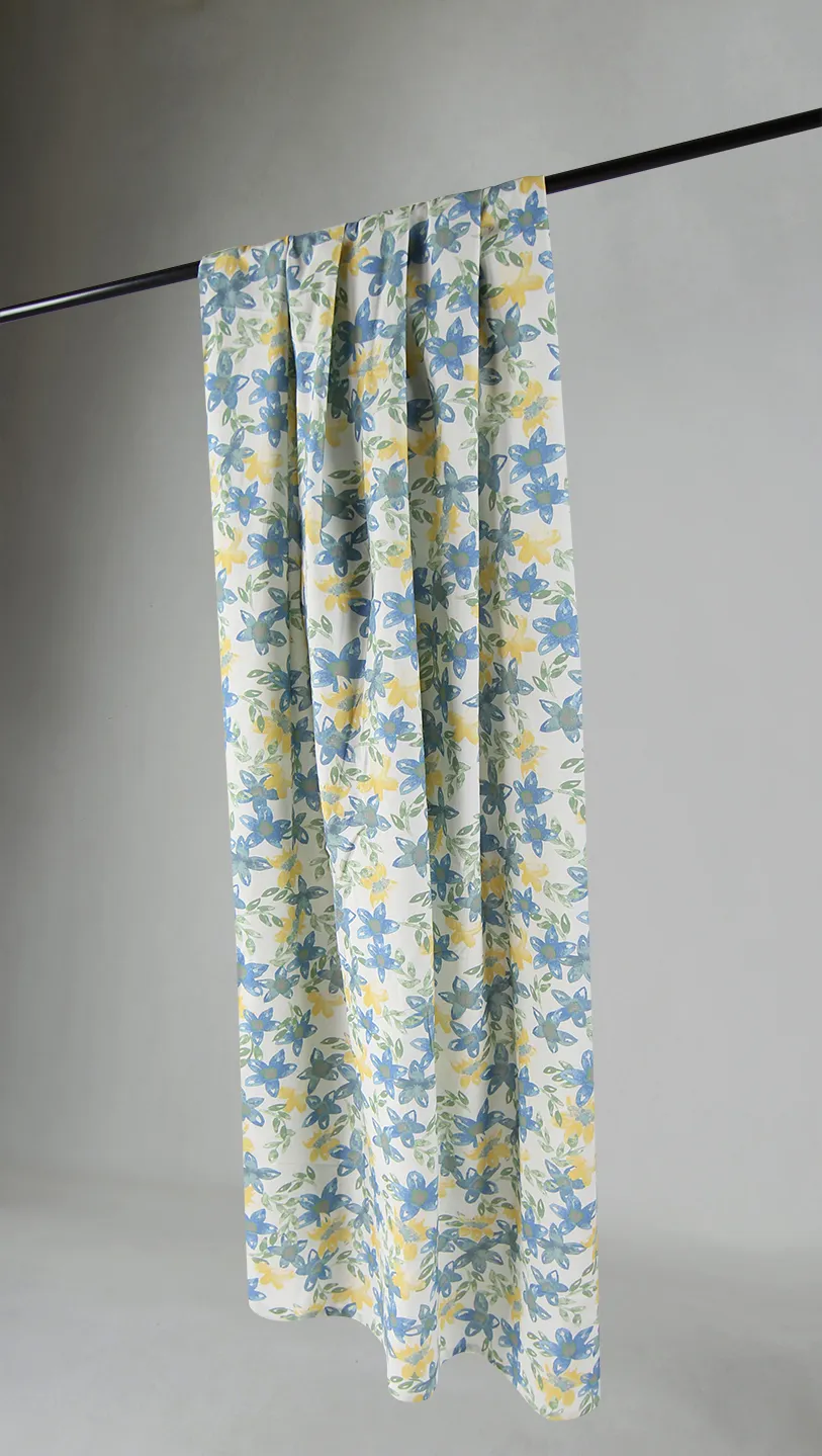 Gordijnen - Katoenen gordijn Petite (blauw)
