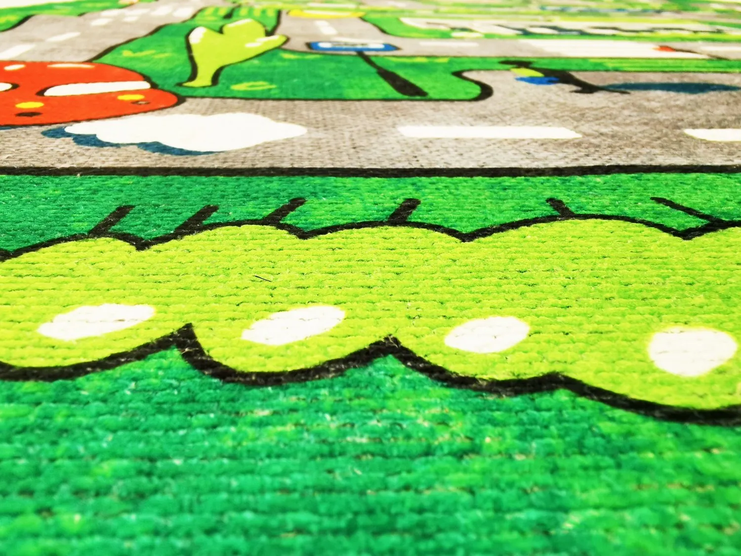 Kindervloerkleed - Village Road (groen)
