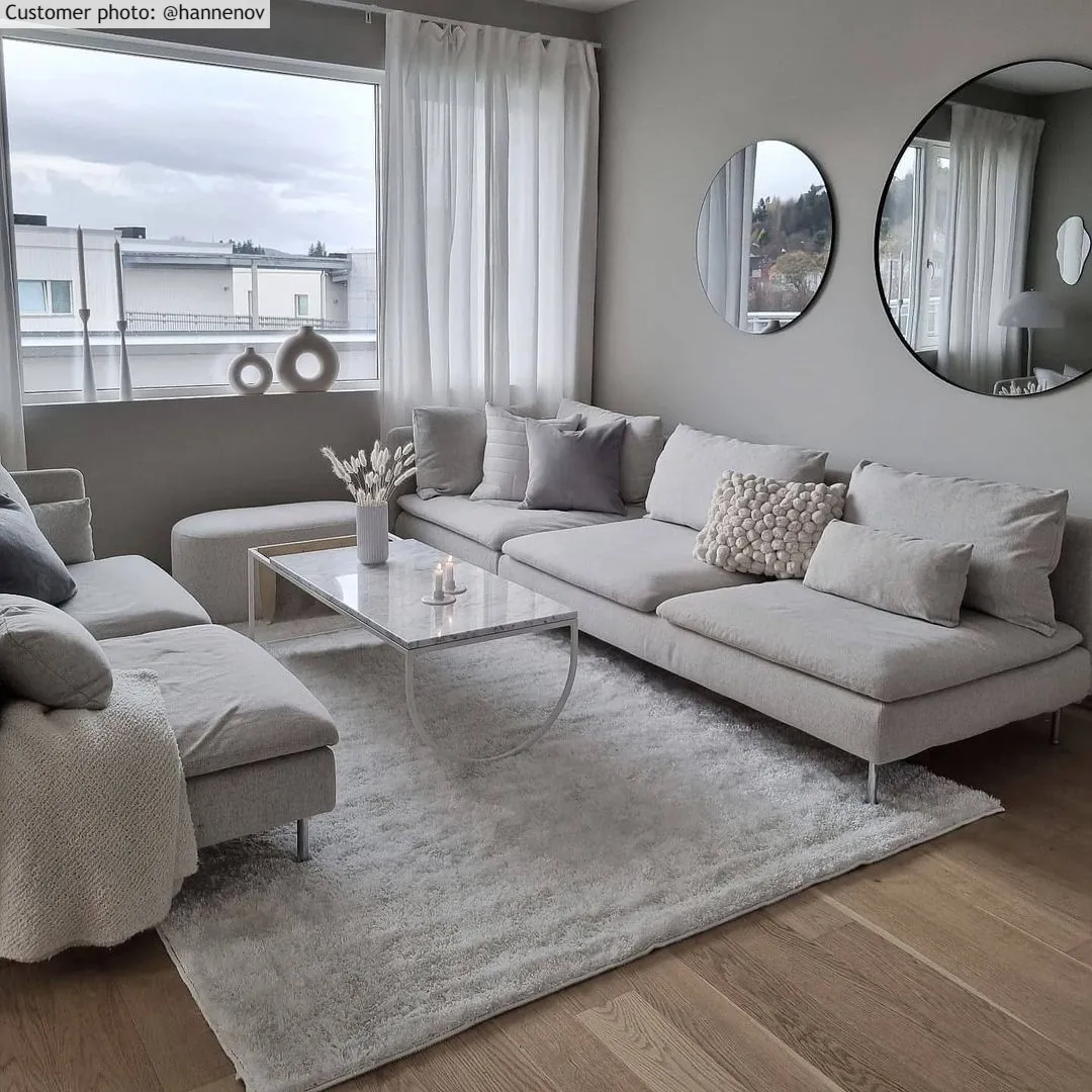 Hoogpolig vloerkleed - Cosy (wit)