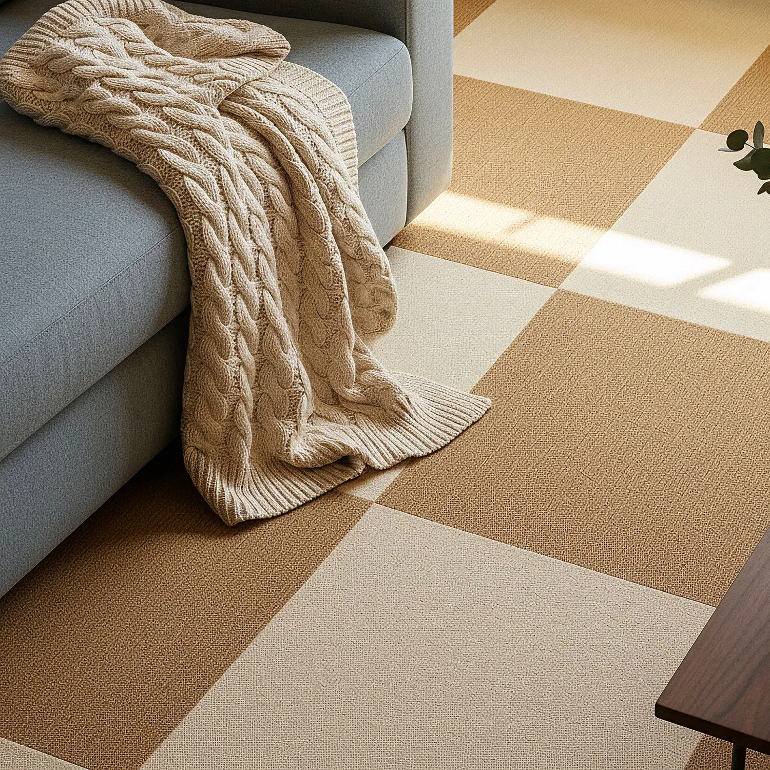 Vloerbedekking - Almeria Tapijttegels 24 st. (beige)