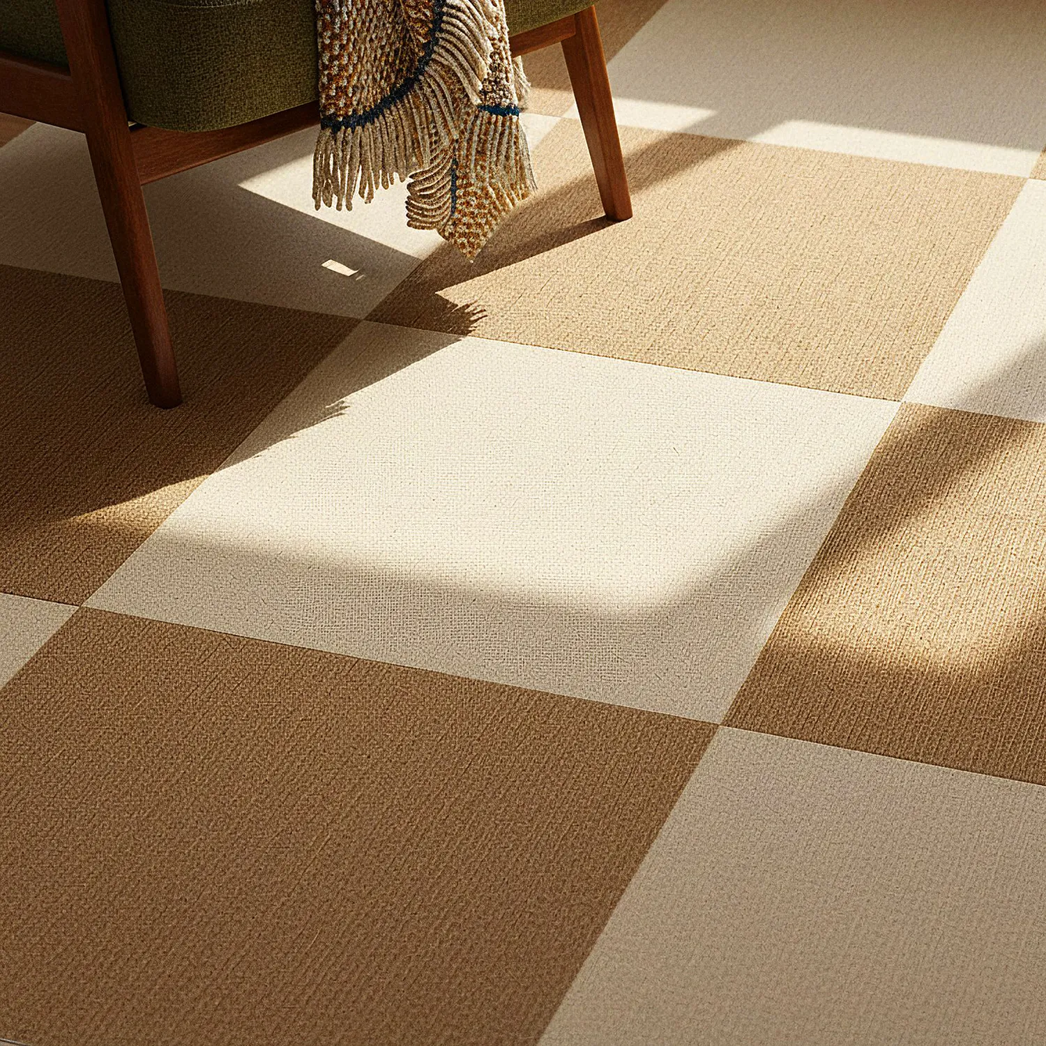 Vloerbedekking - Almeria Tapijttegels 24 st. (beige)