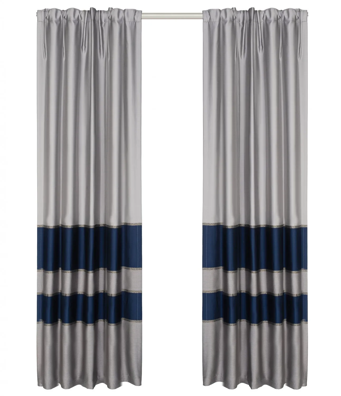 Gordijn - Austin (grijs/blauw)