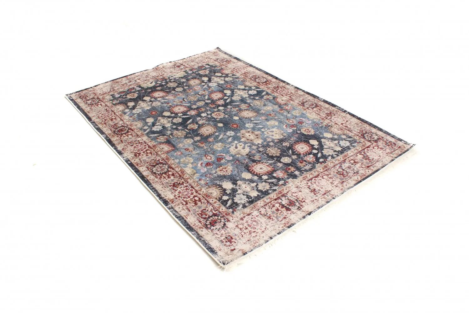 Rond vloerkleed - Bouhjar (donkerblauw/multi)