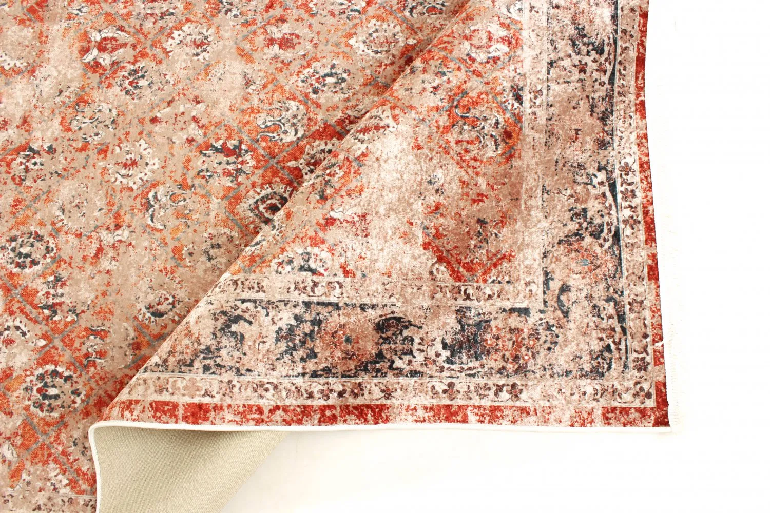 Rond vloerkleed - Douz (rood/multi)
