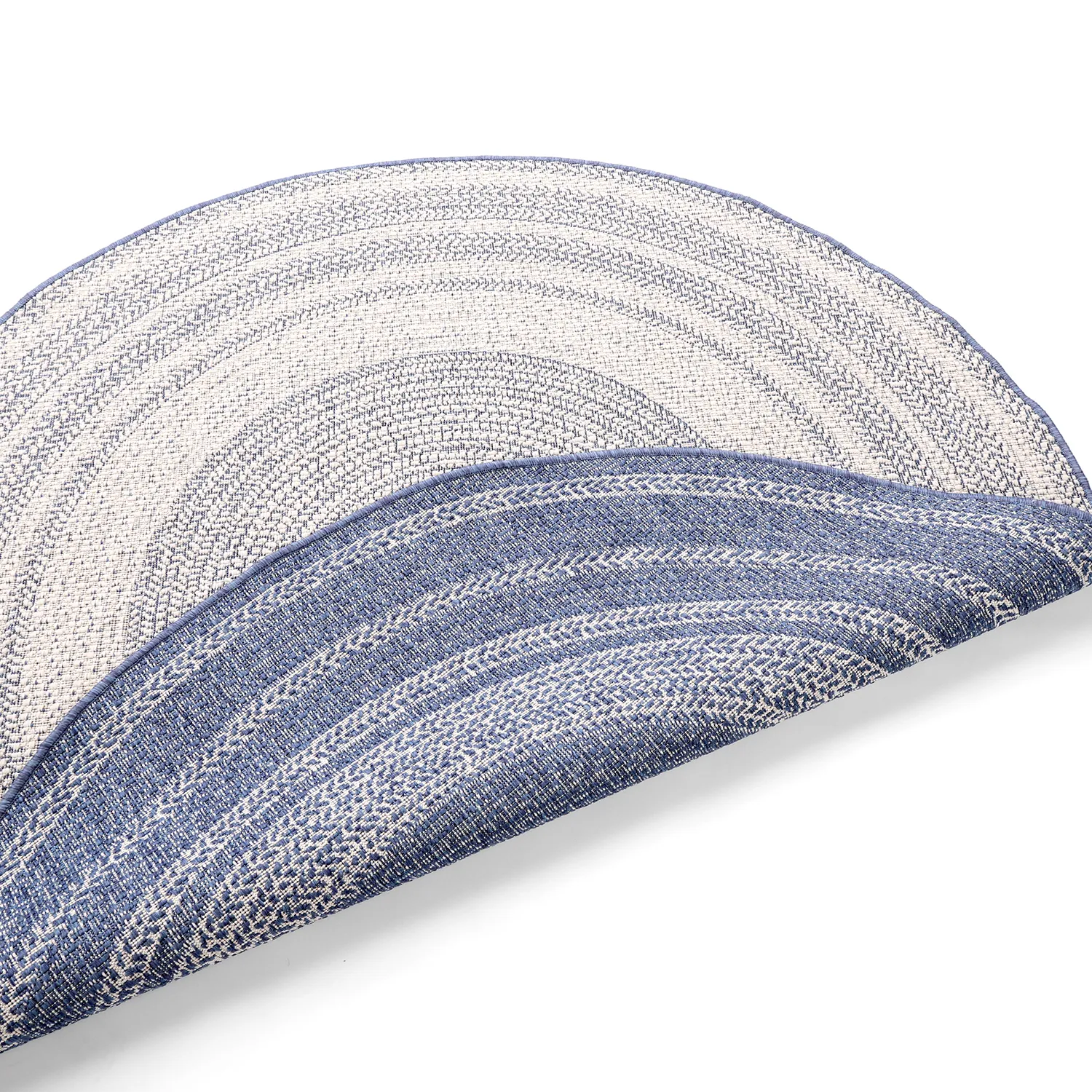 Rond vloerkleed - Indoor/Outdoor Angus (blauw)