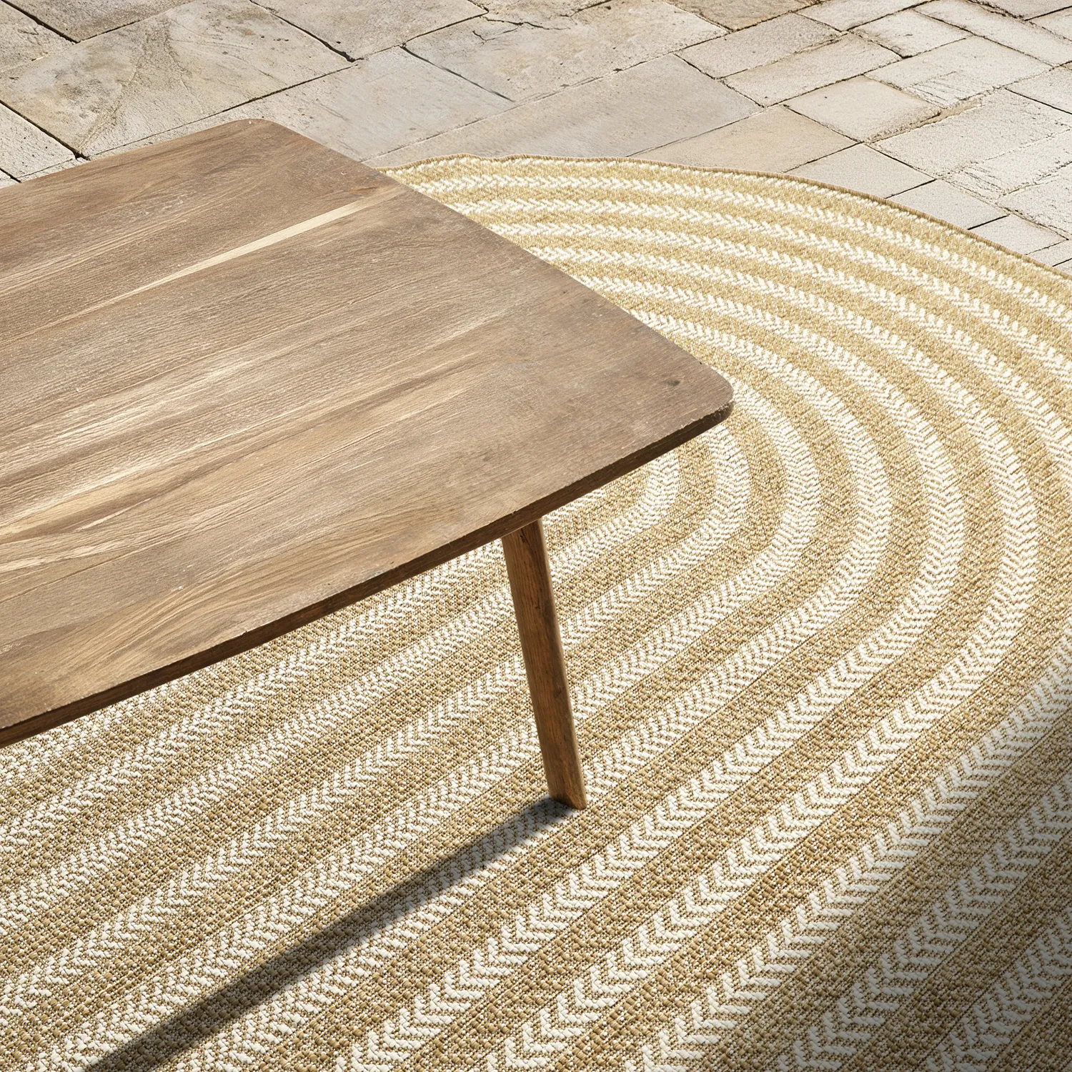 Ovaal tapijt - Indoor/outdoor Leander (natuur)