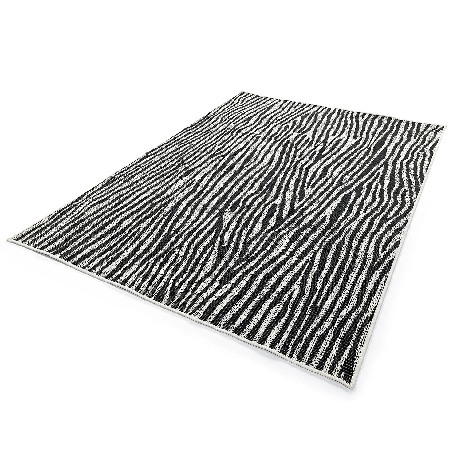 Vloerkleden voor binnen en buiten - utomhusmatta - Vaura (zwart/wit)