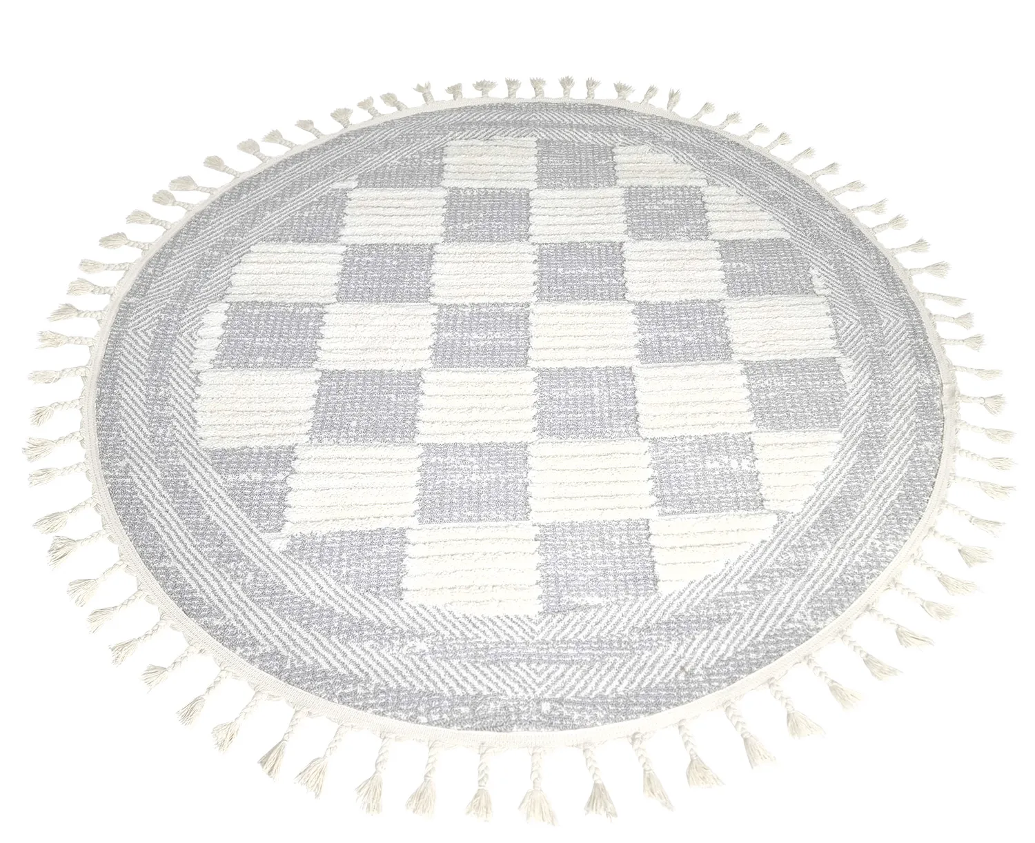 Ronde vloerkleden - Austin (grijs/offwhite)