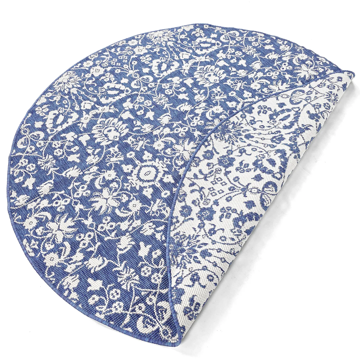 Rond vloerkleed - Brussels Ocean (blauw)