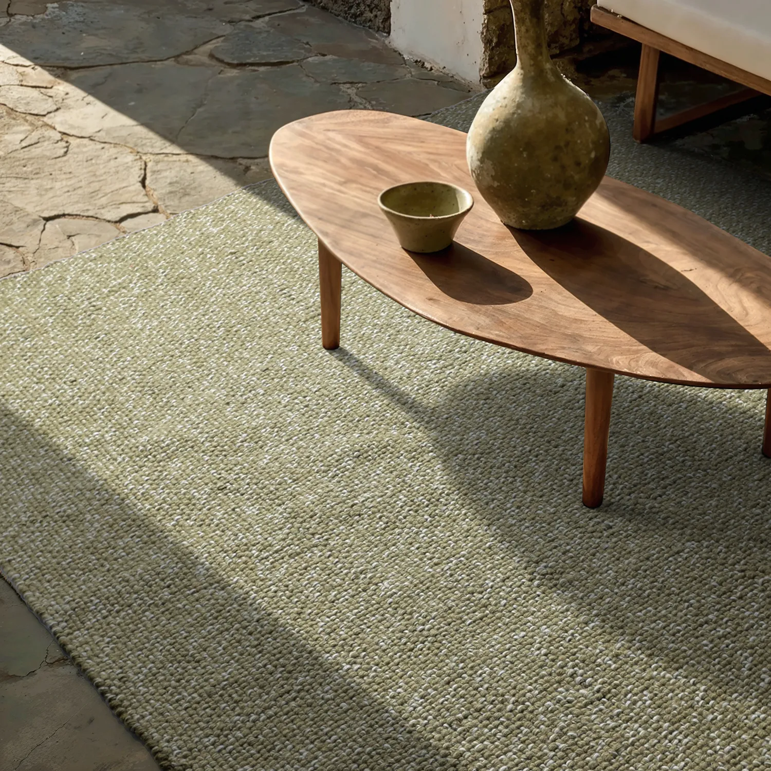 Vloerkleden voor binnen en buiten - Orta Wool Look (mosgroen)