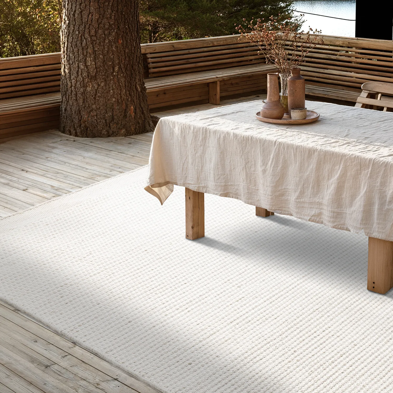 Vloerkleden voor binnen en buiten - Coastal Wool Look (room)