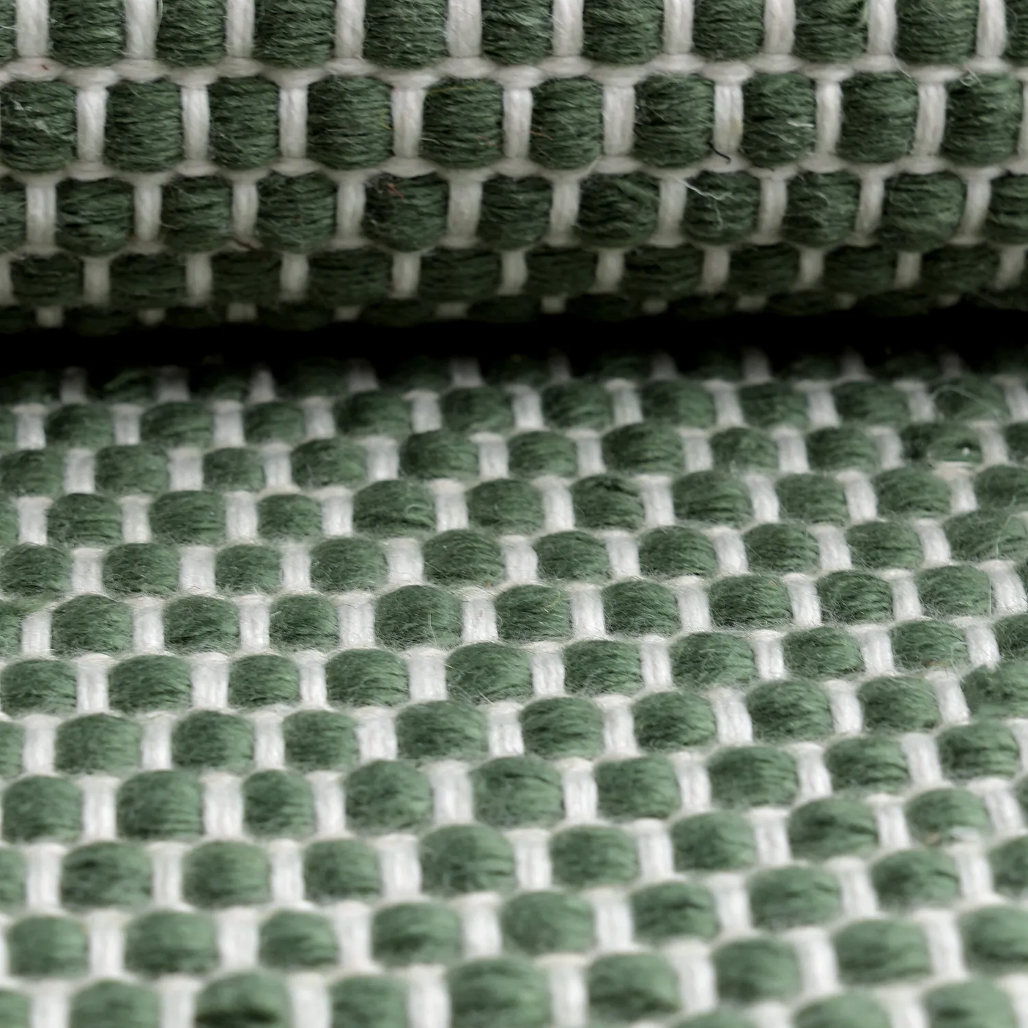 Vloerkleden voor binnen en buiten - Coastal Wool Look (groen/wit)