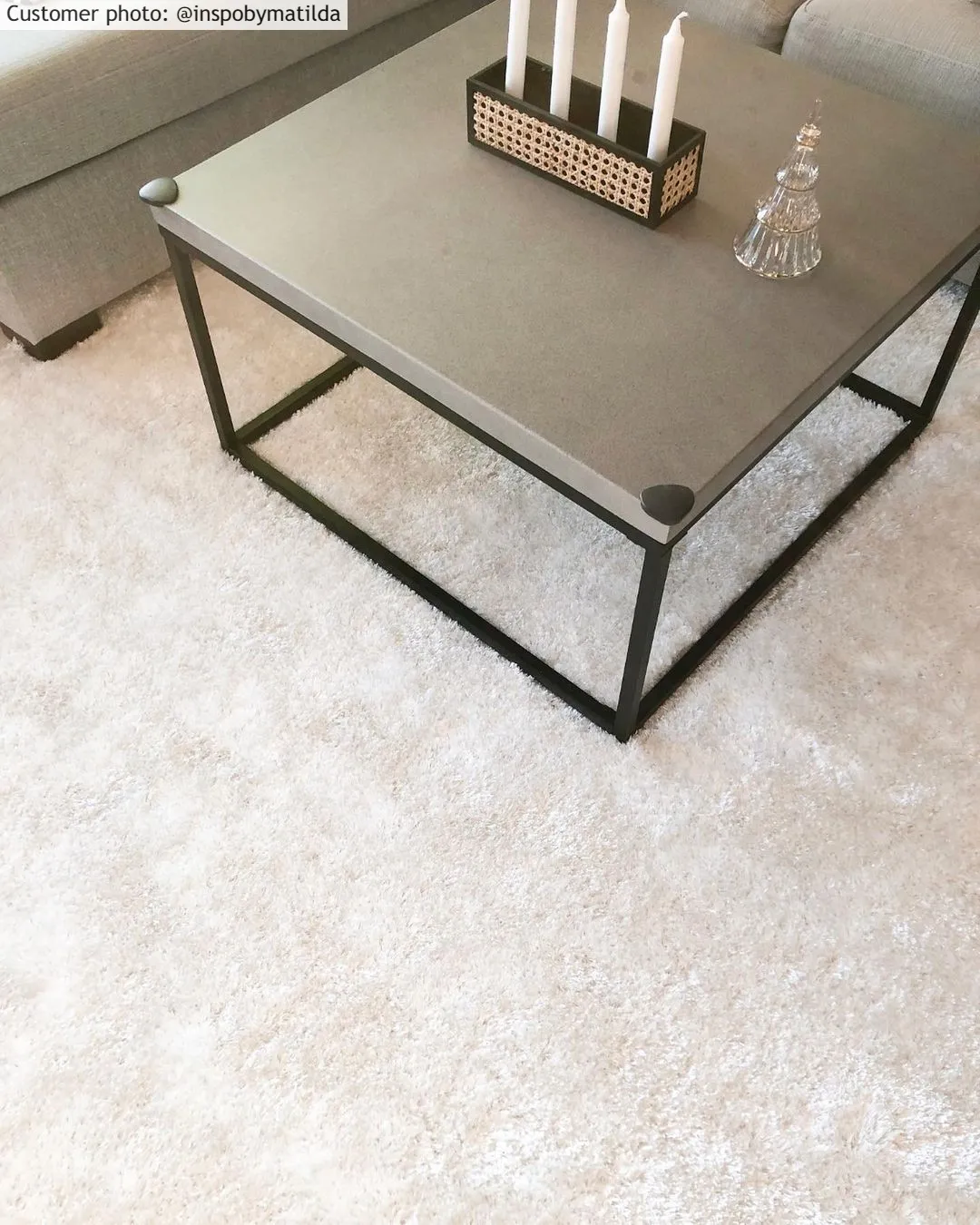 Hoogpolig vloerkleed - Cosy (wit)