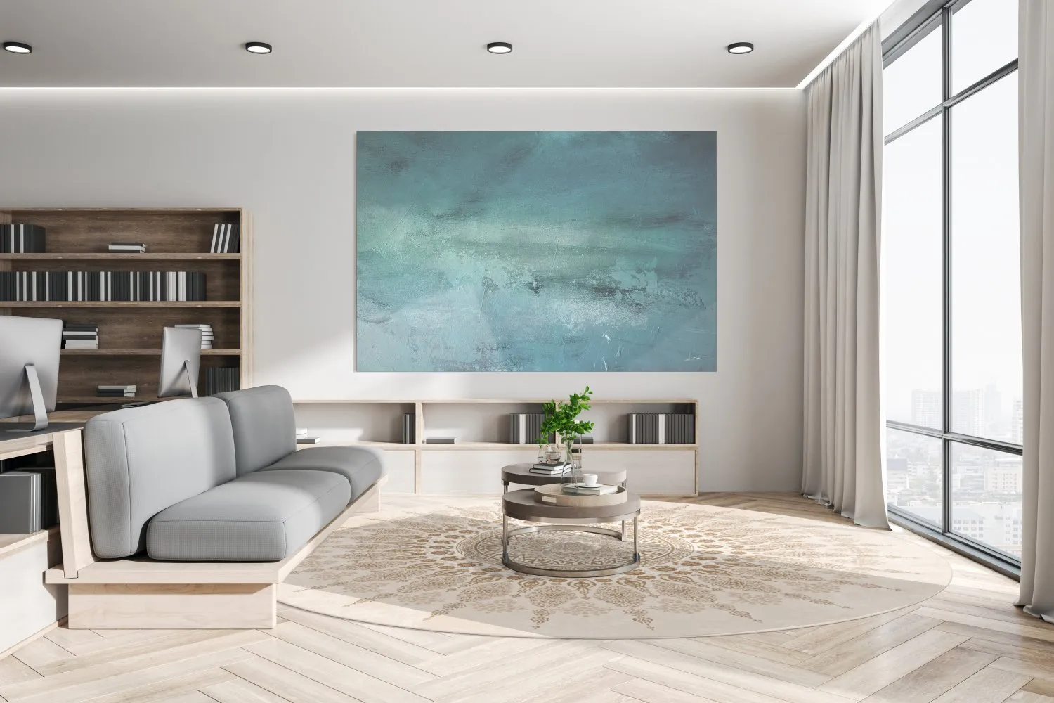 Rond vloerkleed - Sandrigo (beige)