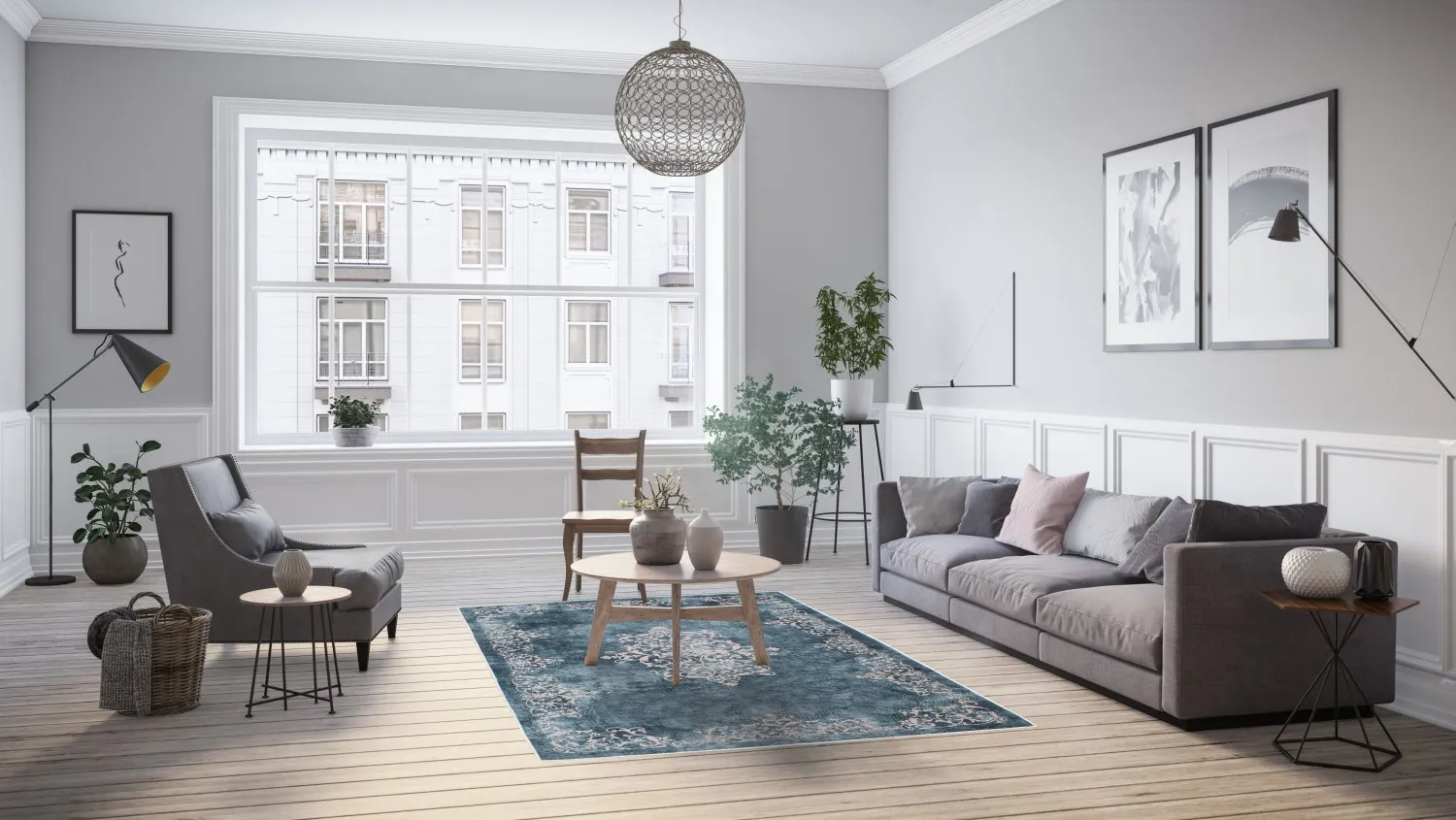 Wilton - Santi (blauw/beige)