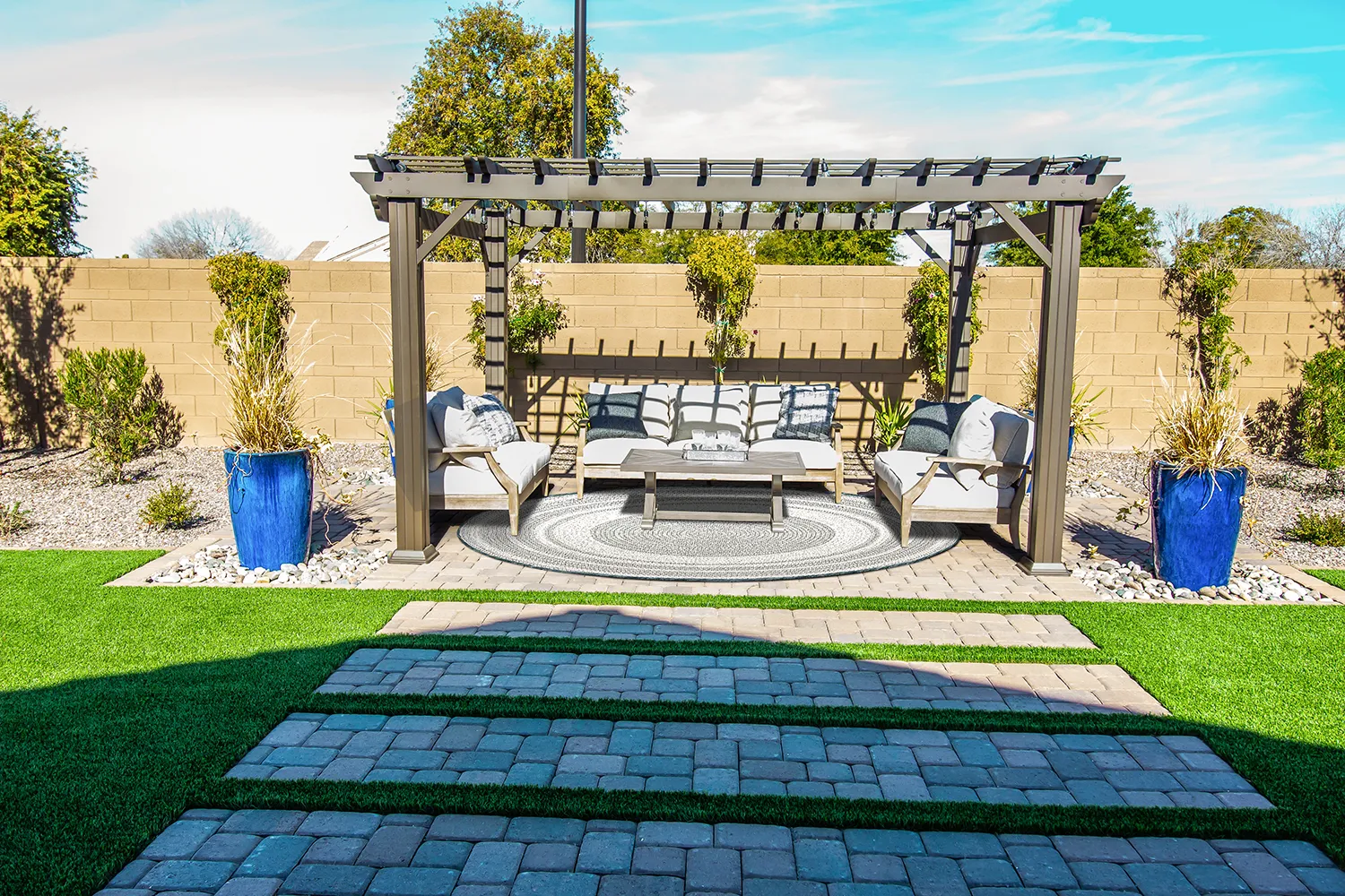 Ronde vloerkleden - Indoor/Outdoor Angus (groen)
