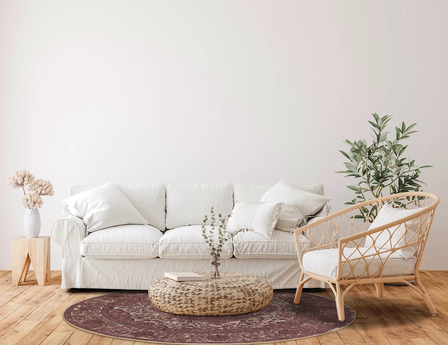 Rond vloerkleed - Lainey (rood)