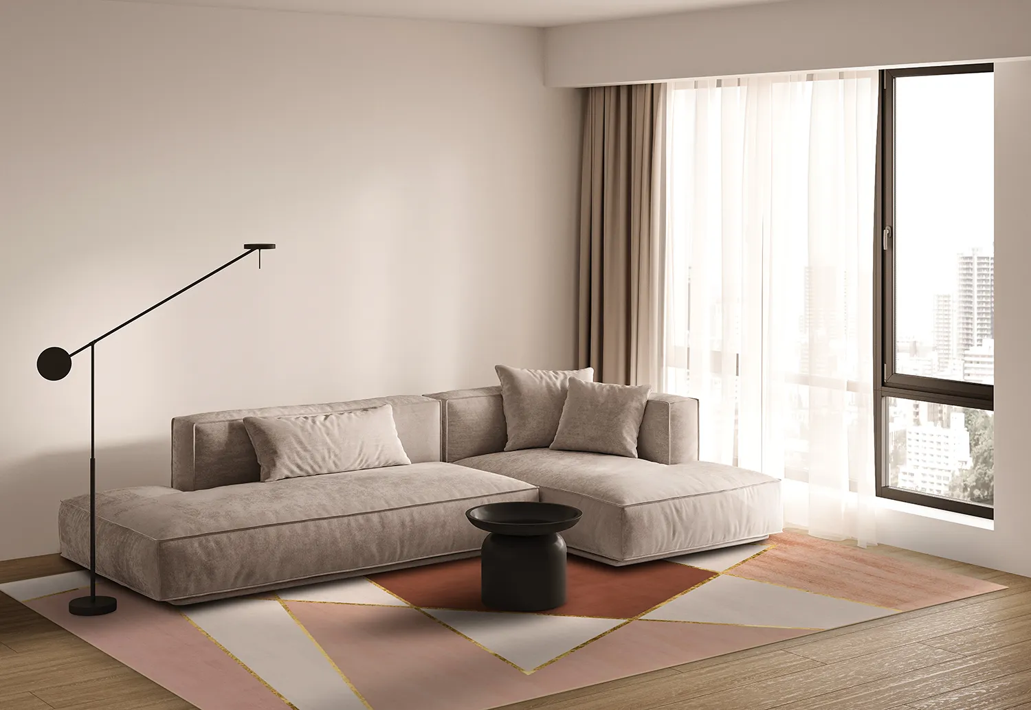 Wilton - Jade (beige/roze)