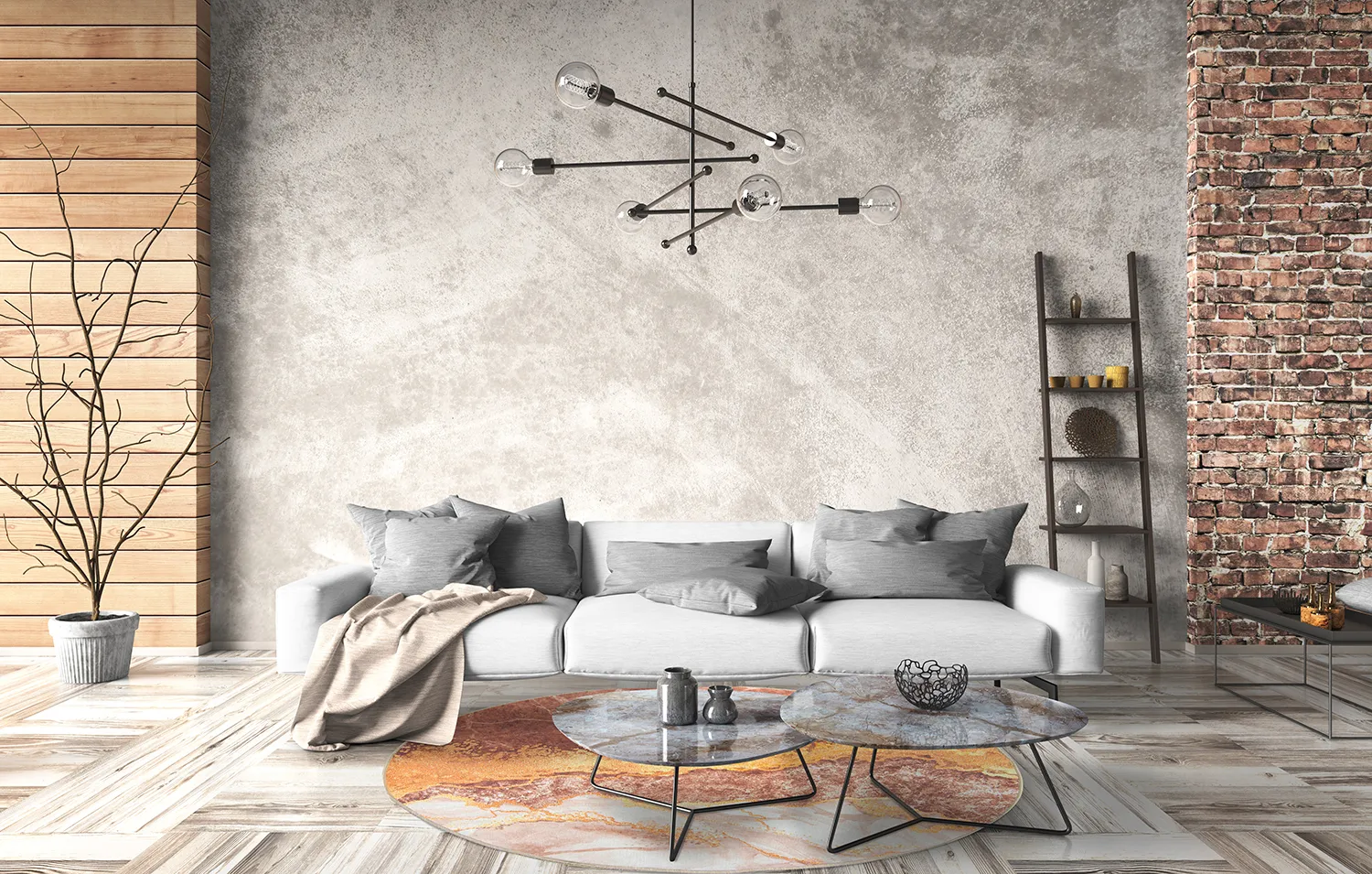 Rond vloerkleed - Padova (roze/multi)