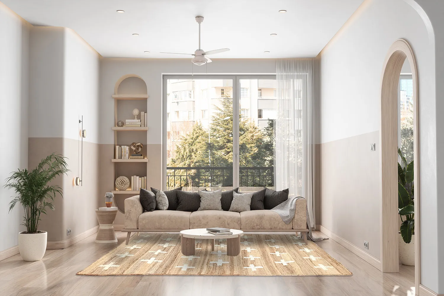Wollen-vloerkleed - Palma (beige)