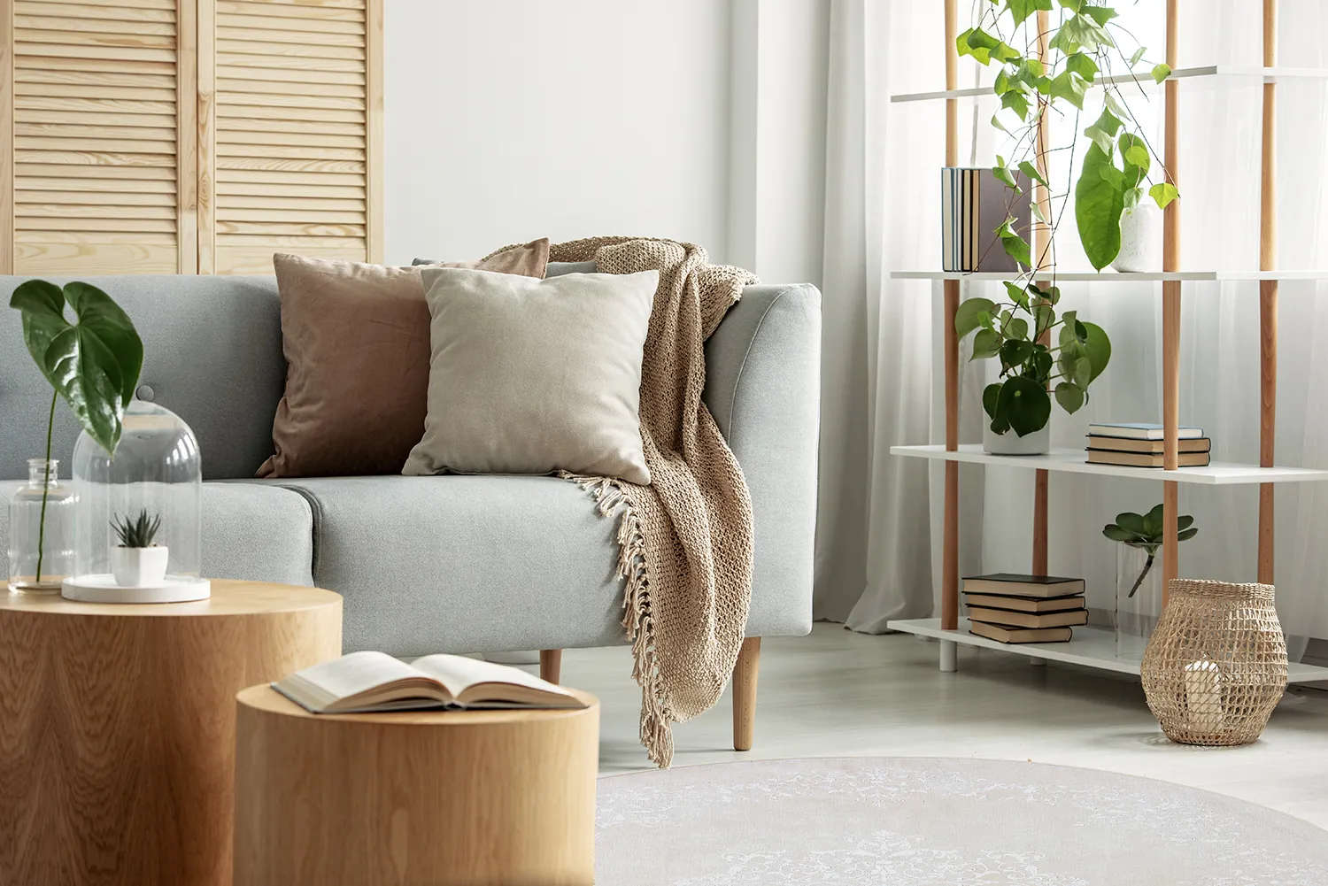 Rond vloerkleed - Santi (roze/wit)