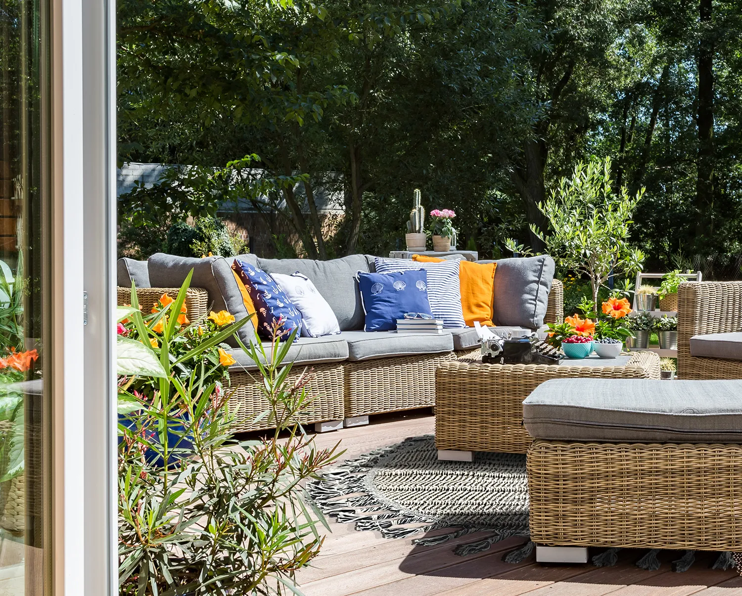 Ronde vloerkleden - Indoor/Outdoor Indiana (grijs)