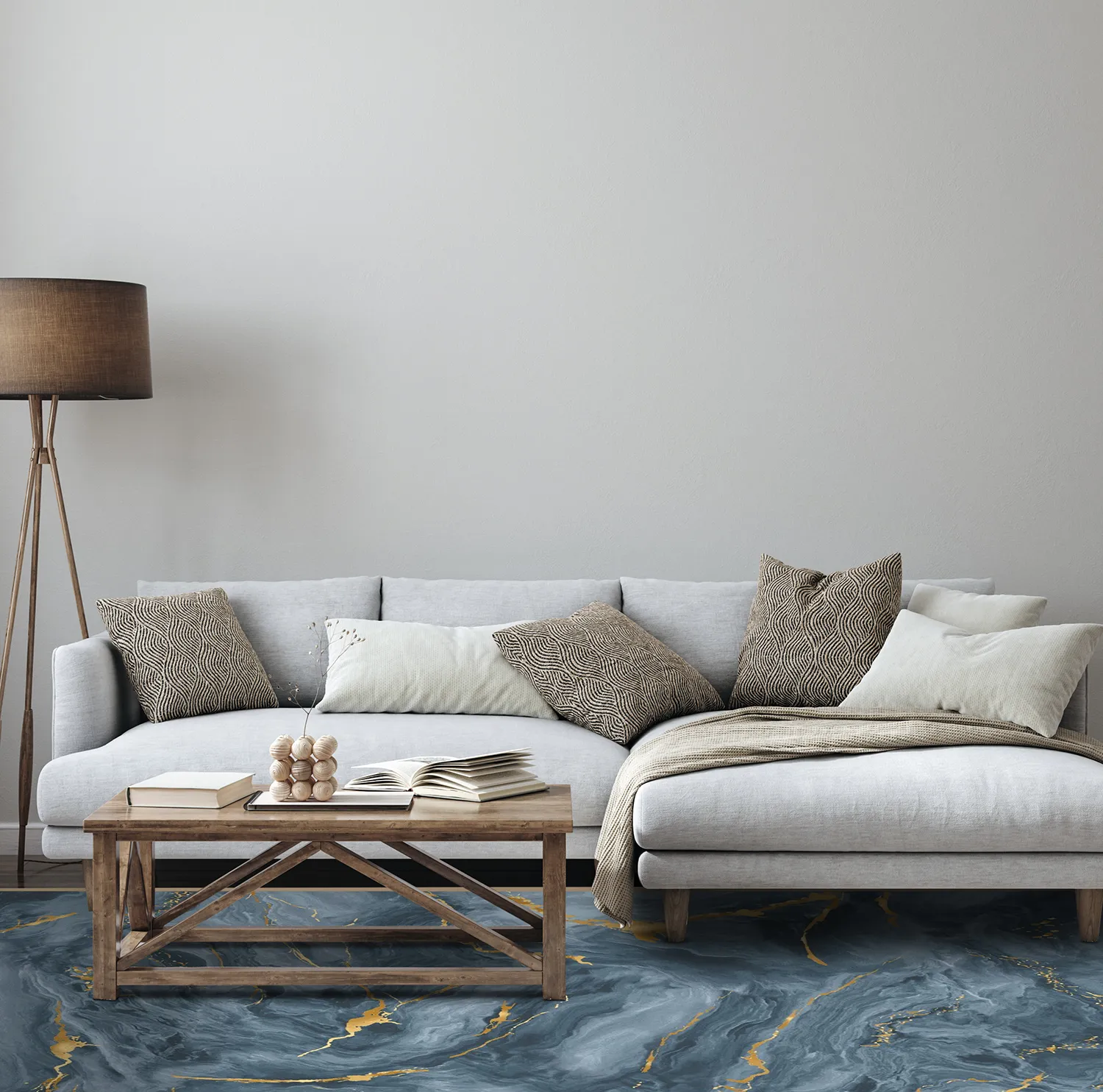Wilton - Storm (blauw/goud)
