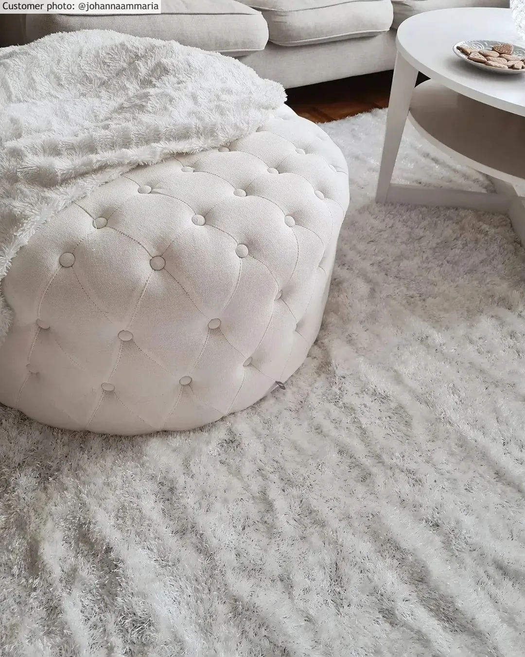 Hoogpolig vloerkleed - Cosy (wit)