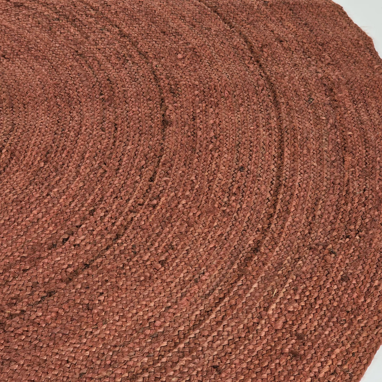 Rond jute vloerkleed - Amasia (kastanje)