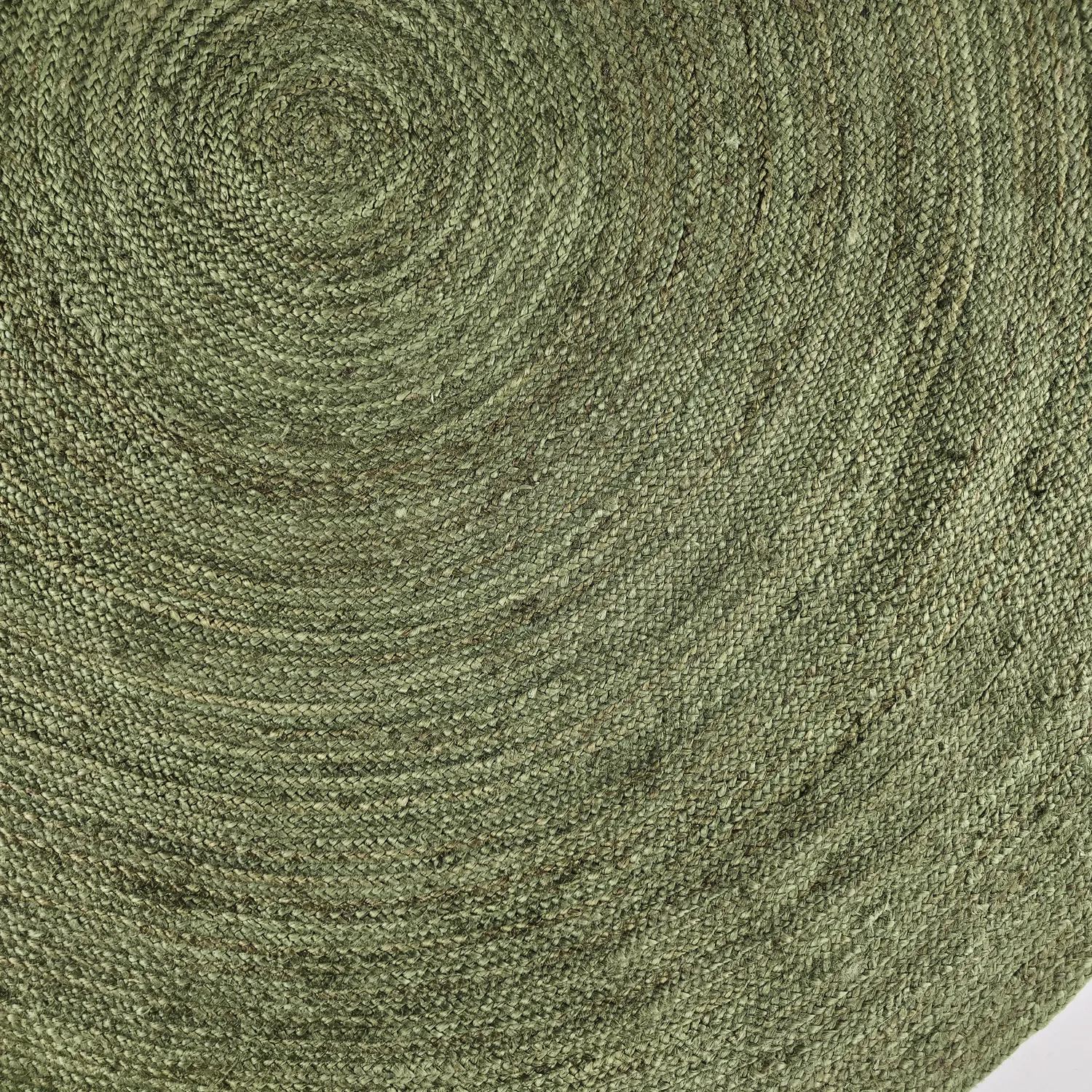 Rond jute vloerkleed - Amasia (militair groen)
