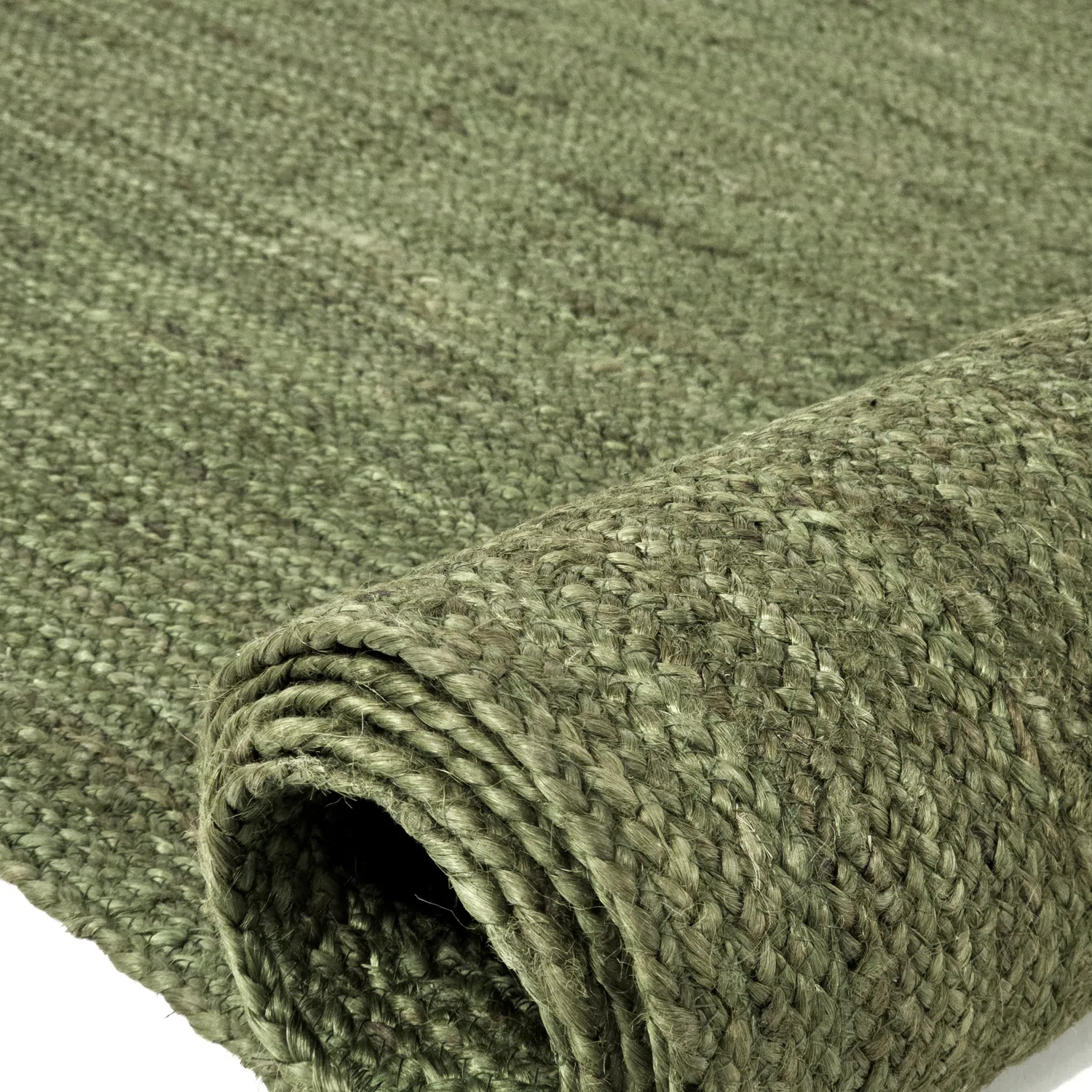 Jute-vloerkleed - Amasia (militair groen)