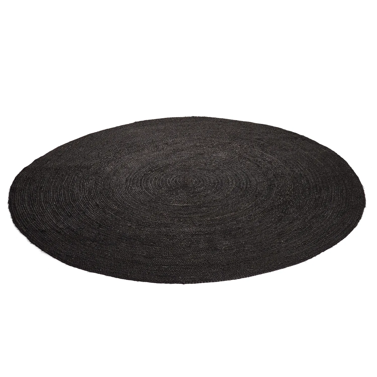 Rond jute vloerkleed - Amasia (zwart)