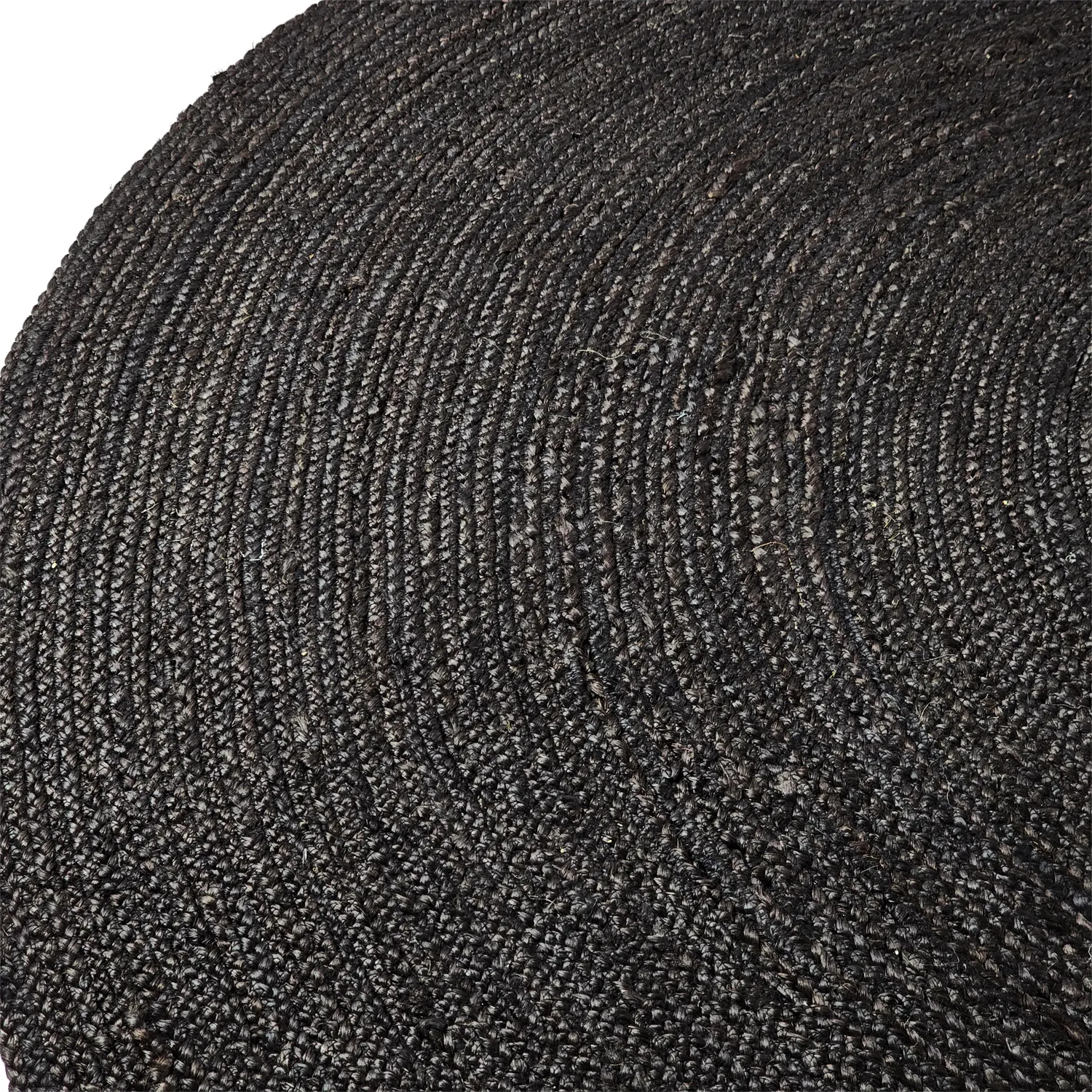 Rond jute vloerkleed - Amasia (zwart)