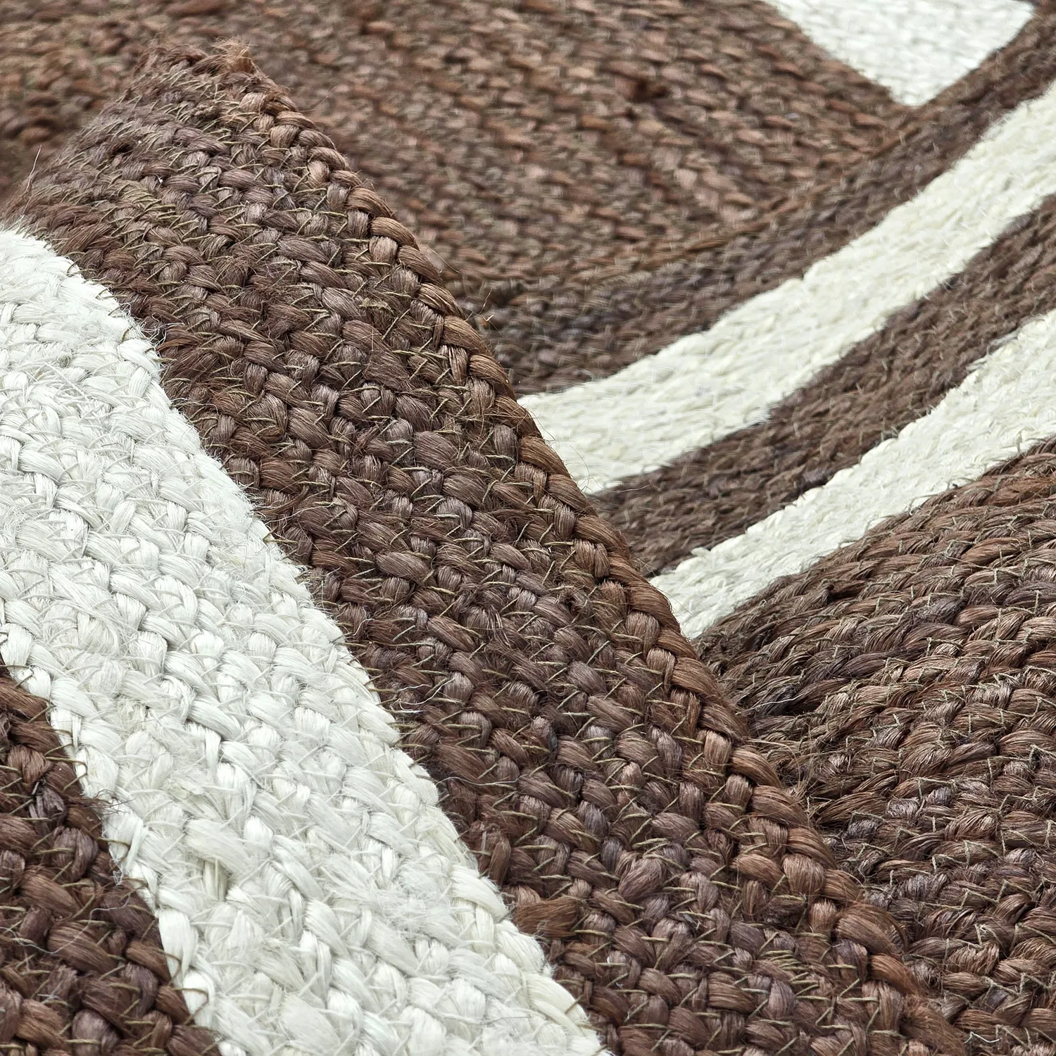 Jute-vloerkleed - Jessore (bruin/wit)