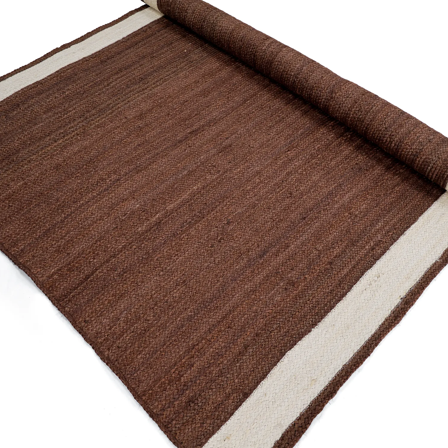 Jute-vloerkleed - Senaki (bruin/wit)