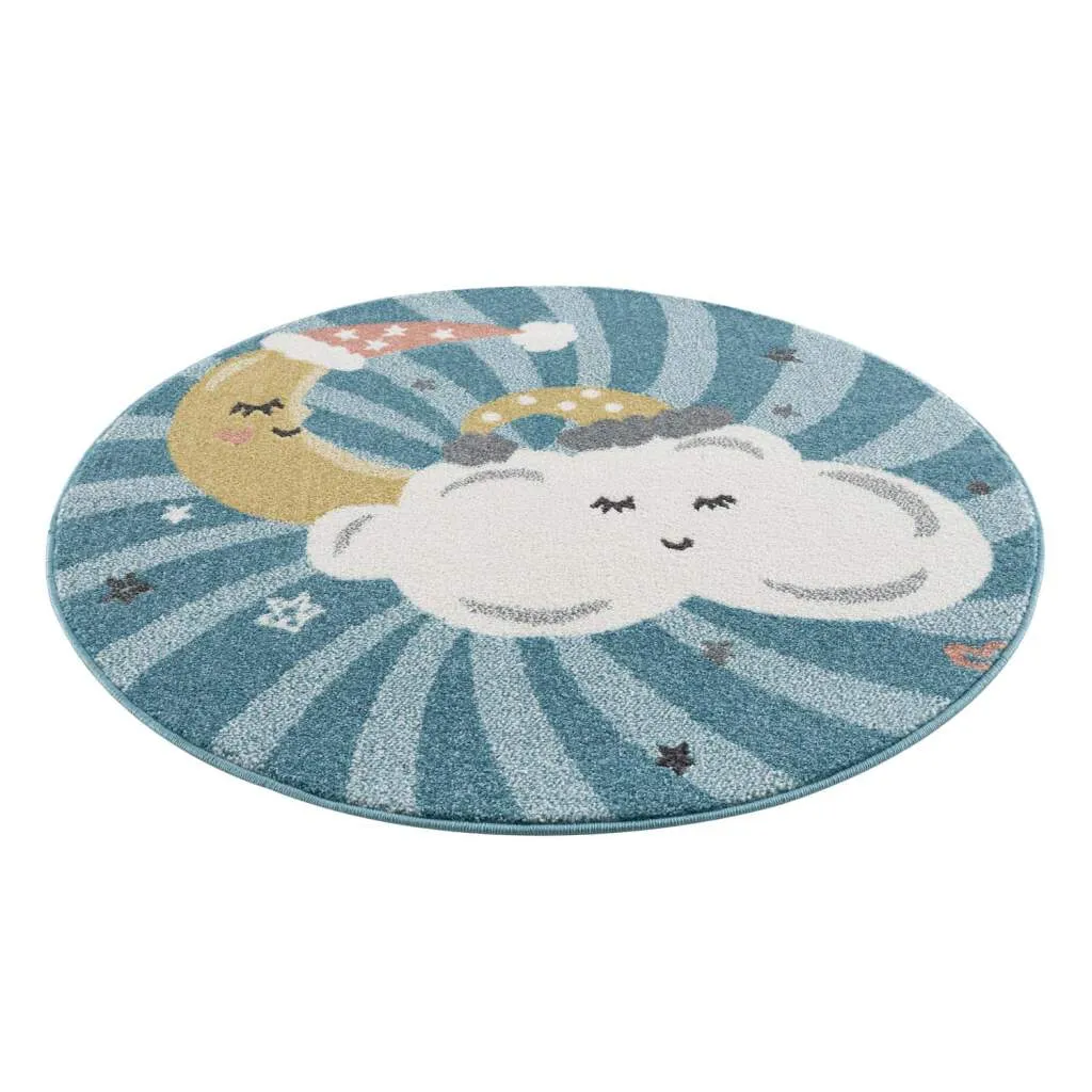Kindervloerkleed -Night Clouds Rond (multi)