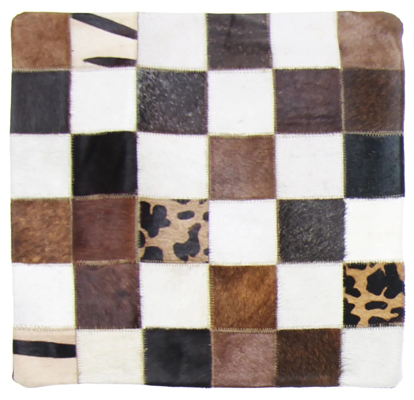 Koeienhuid-kussen (kussensloop) 45 x 45 cm