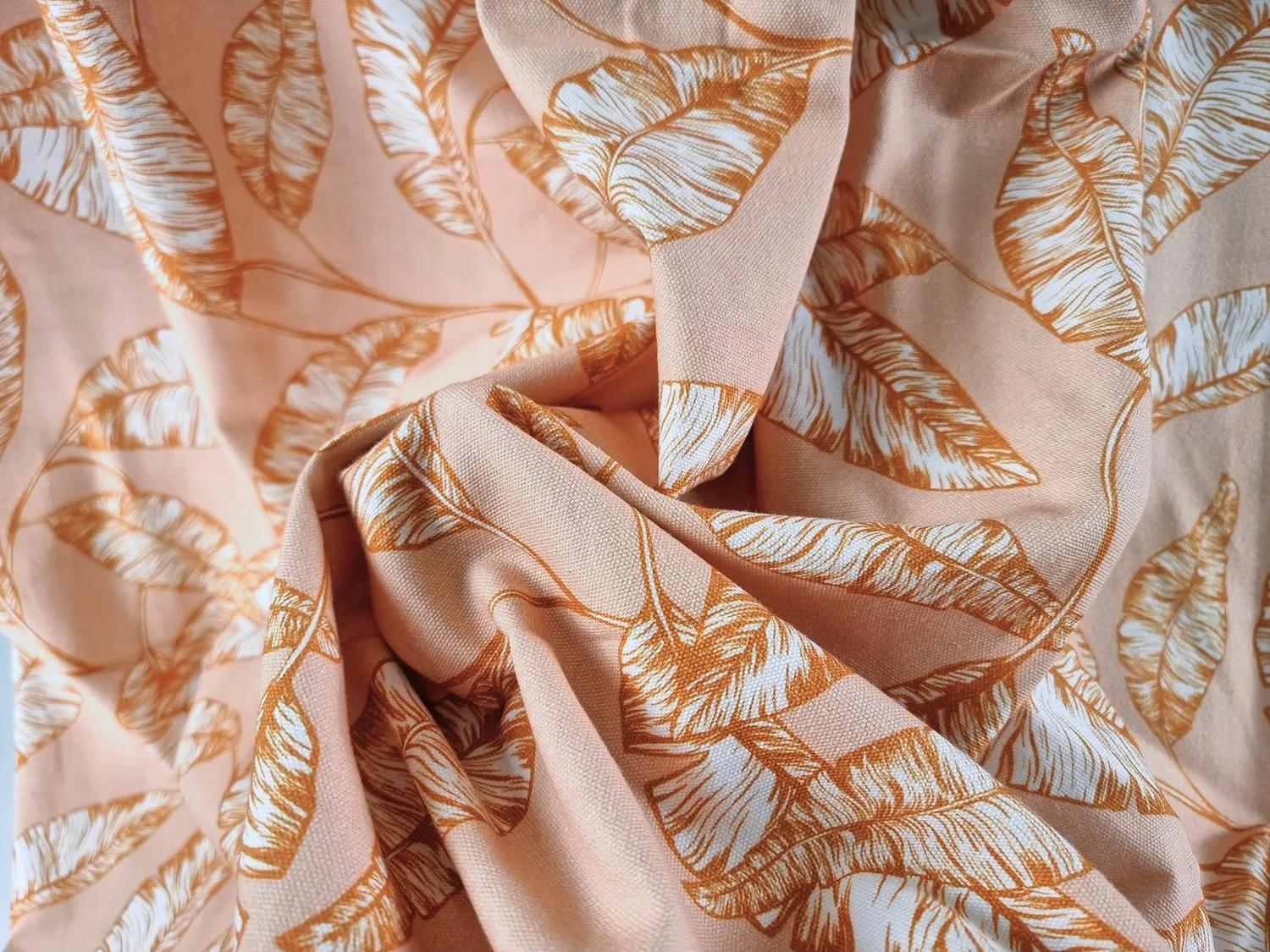 Keukenhanddoeken per twee verpakt - Leaves (oranje)