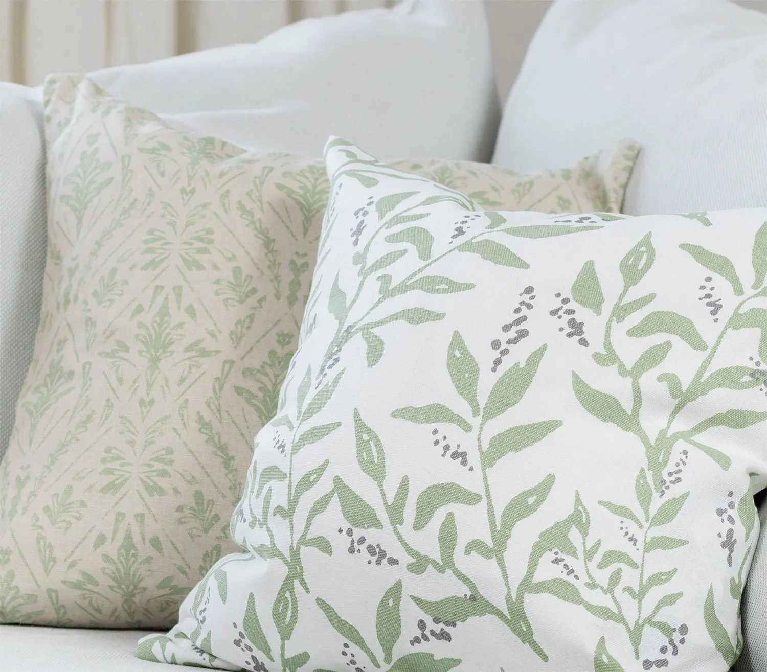 Kussensloop x 2 - Minna (groen)