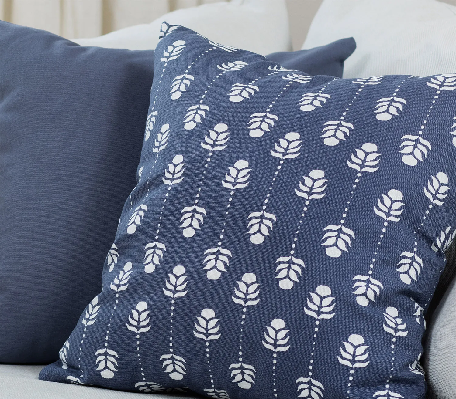 Kussensloop x 2 - Sari (blauw)