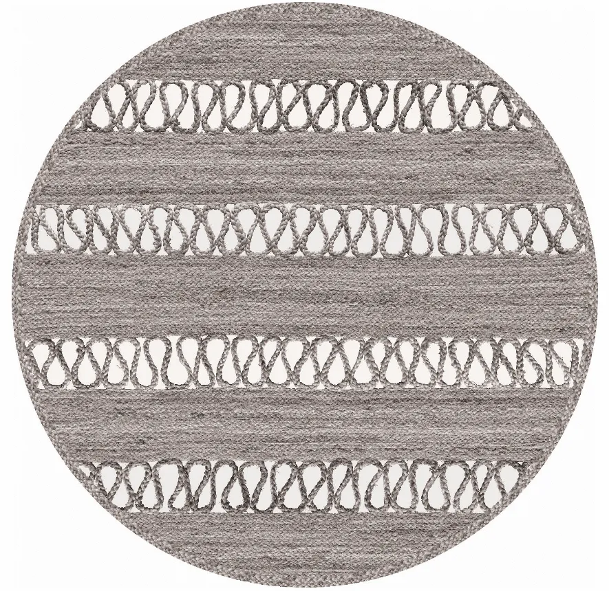 Rond vloerkleed - Levie (grijs)