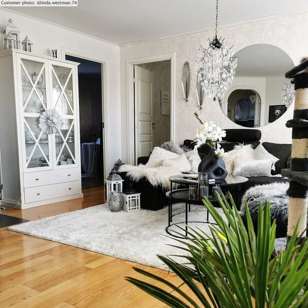 Hoogpolig vloerkleed - Cosy (wit)