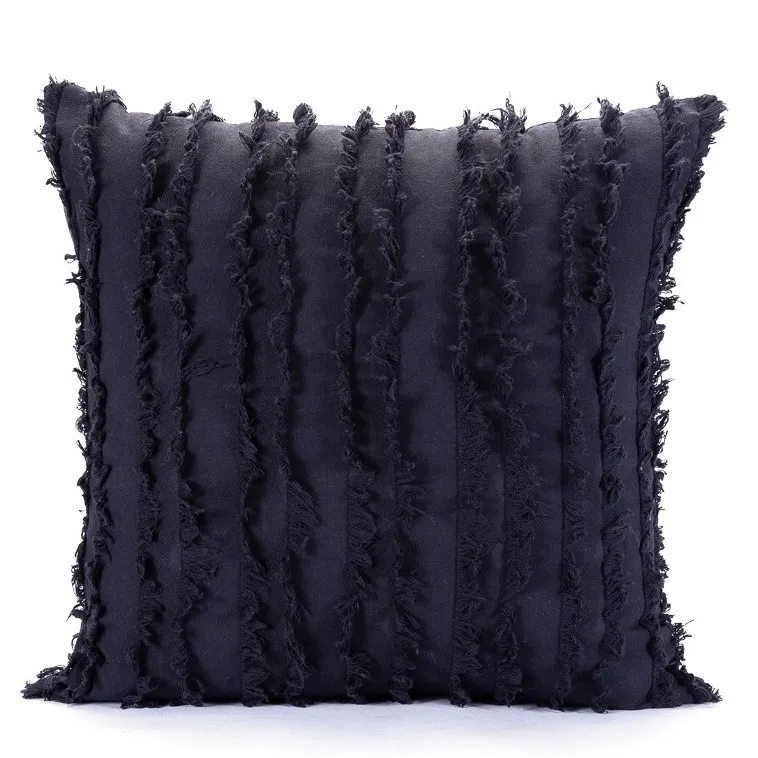 Kussensloop - Boho Linen 45 x 45 cm (donkerblauw)
